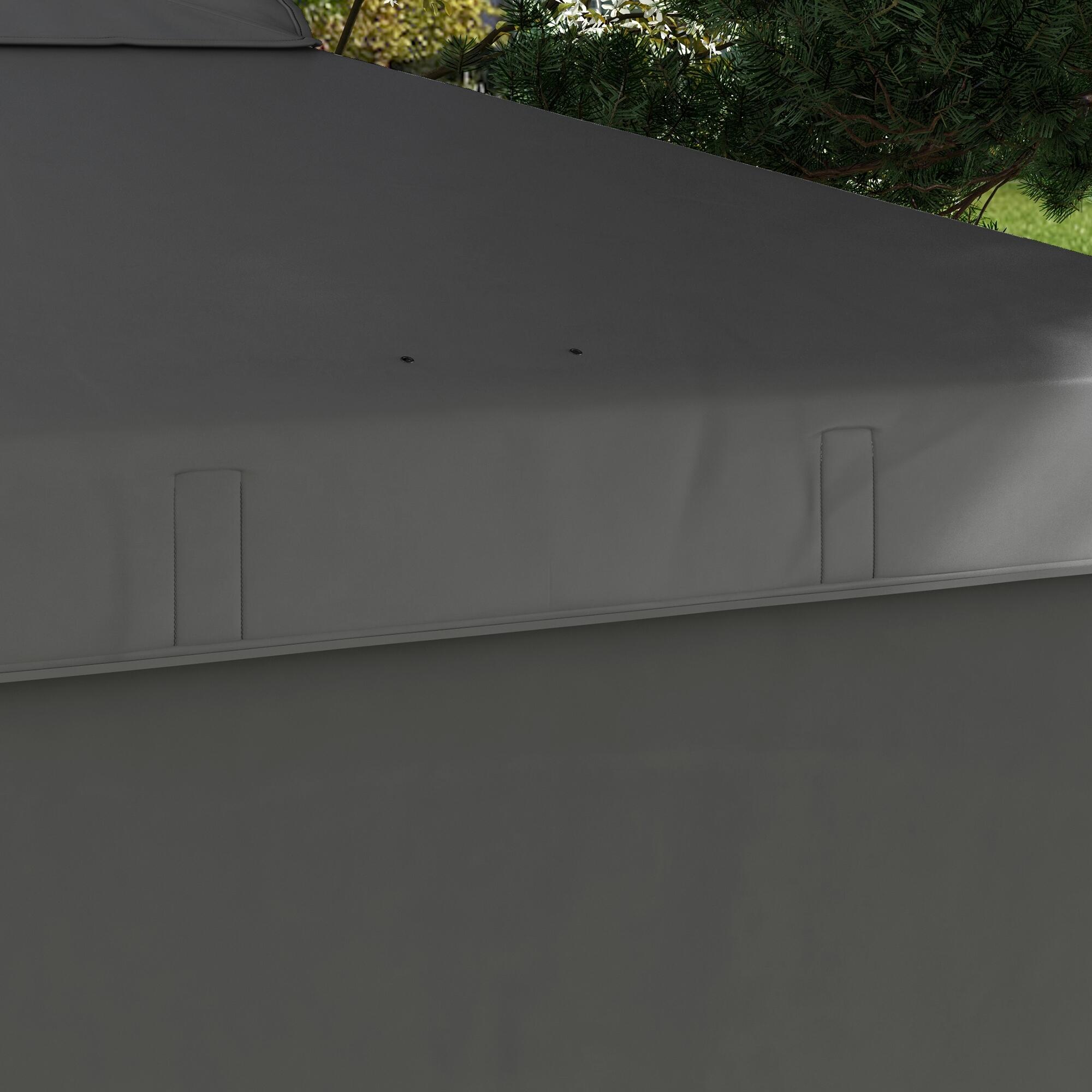 Pérgola dobrável cinza escuro/cinza de carvão Outsunny 5/7