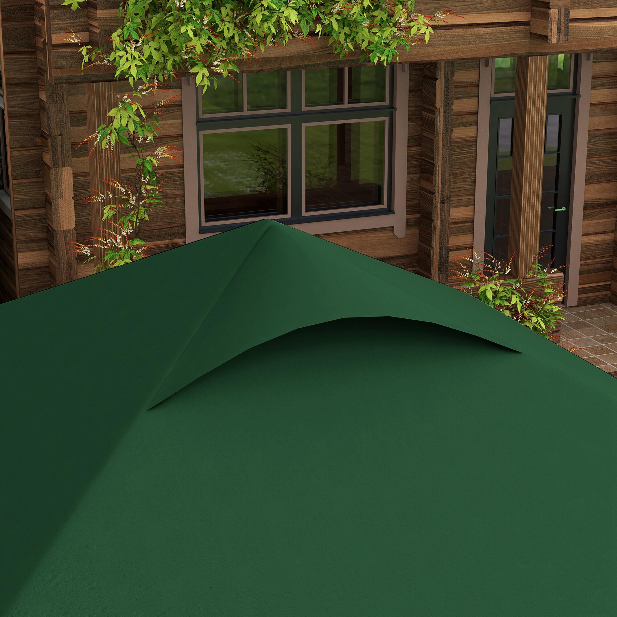 Cenador para eventos deportivos Outsunny 253x253x268 cm Verde Oscuro 5/7