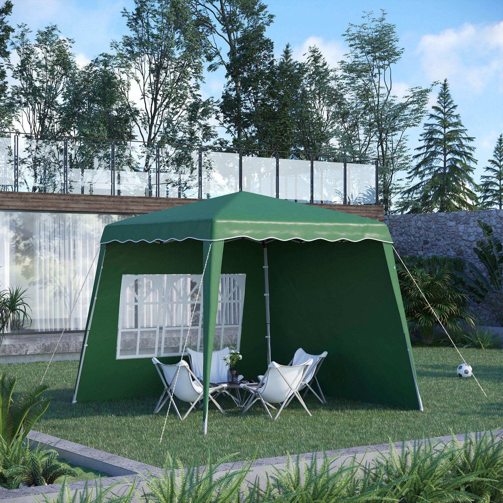 Carpa Plegable Outsunny 289x289x250 cm Verde 2/7