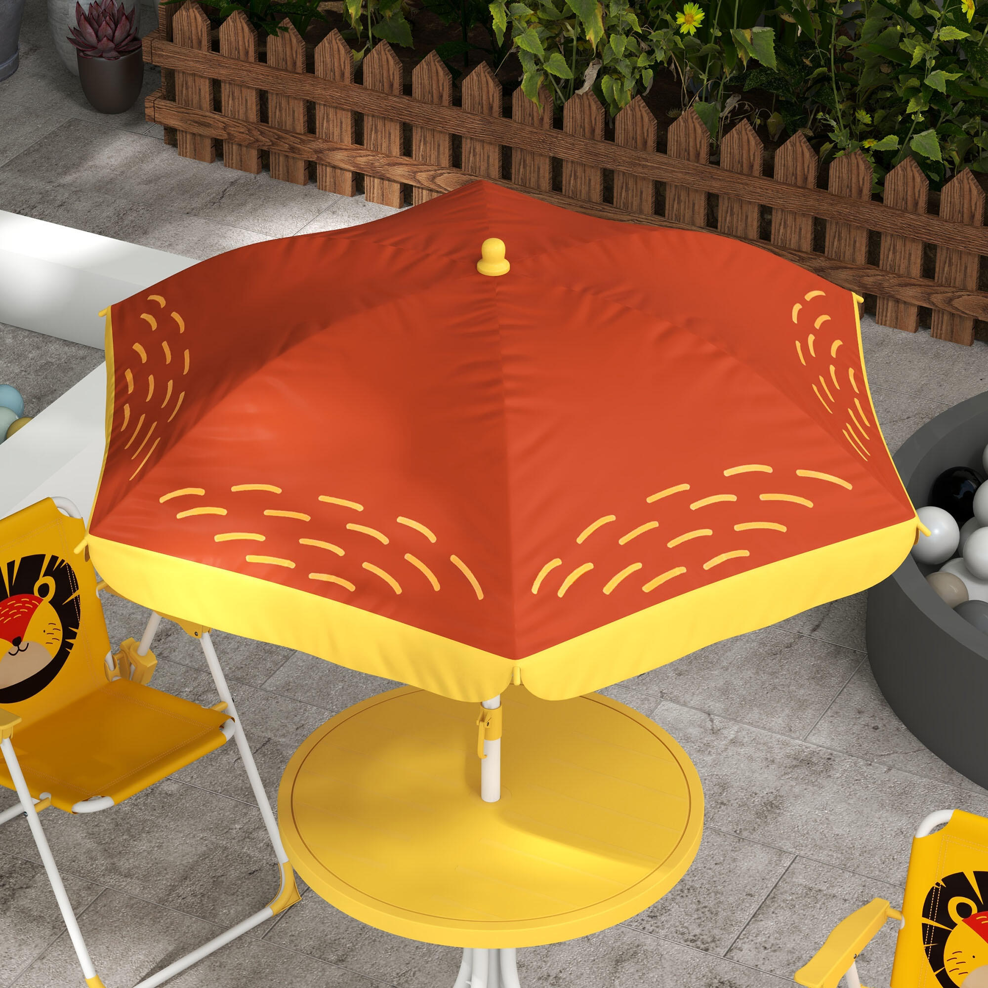 Muebles de Jardín Outsunny 100x100x122 cm Amarillo 5/7