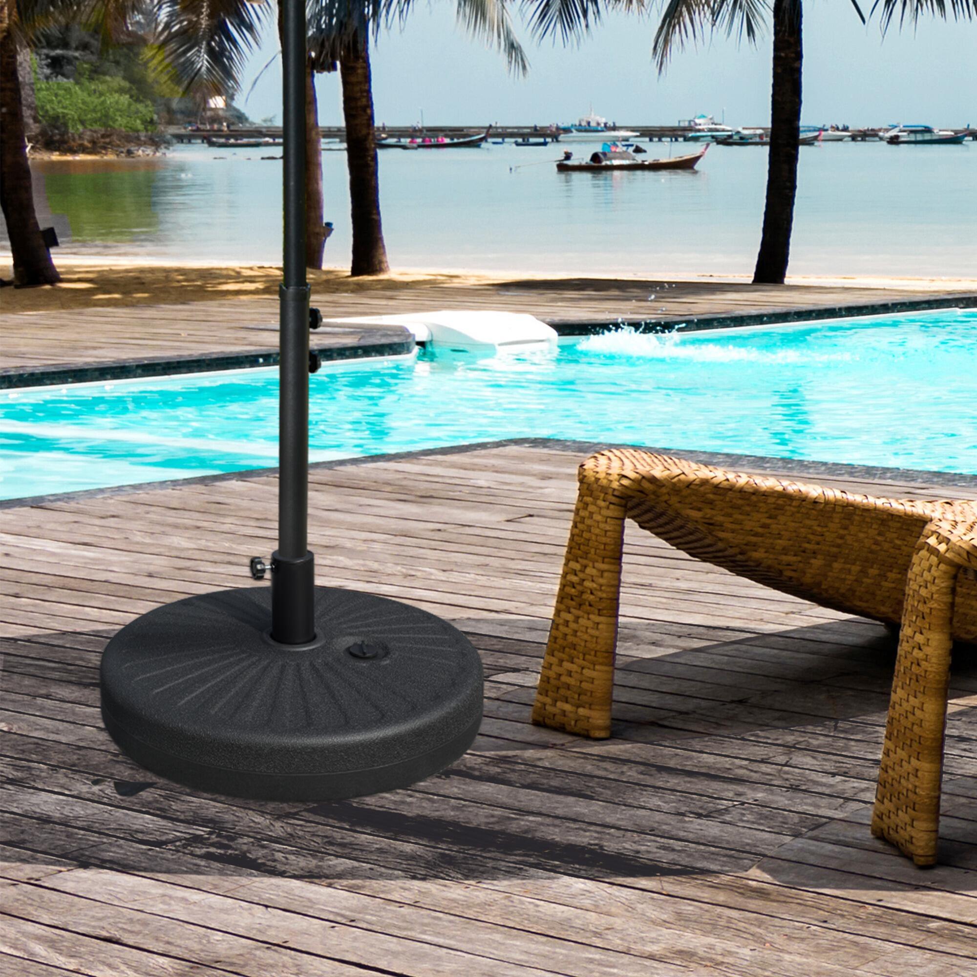 Base para Sombrilla Outsunny 51x51x30.5 cm Negro 2/7