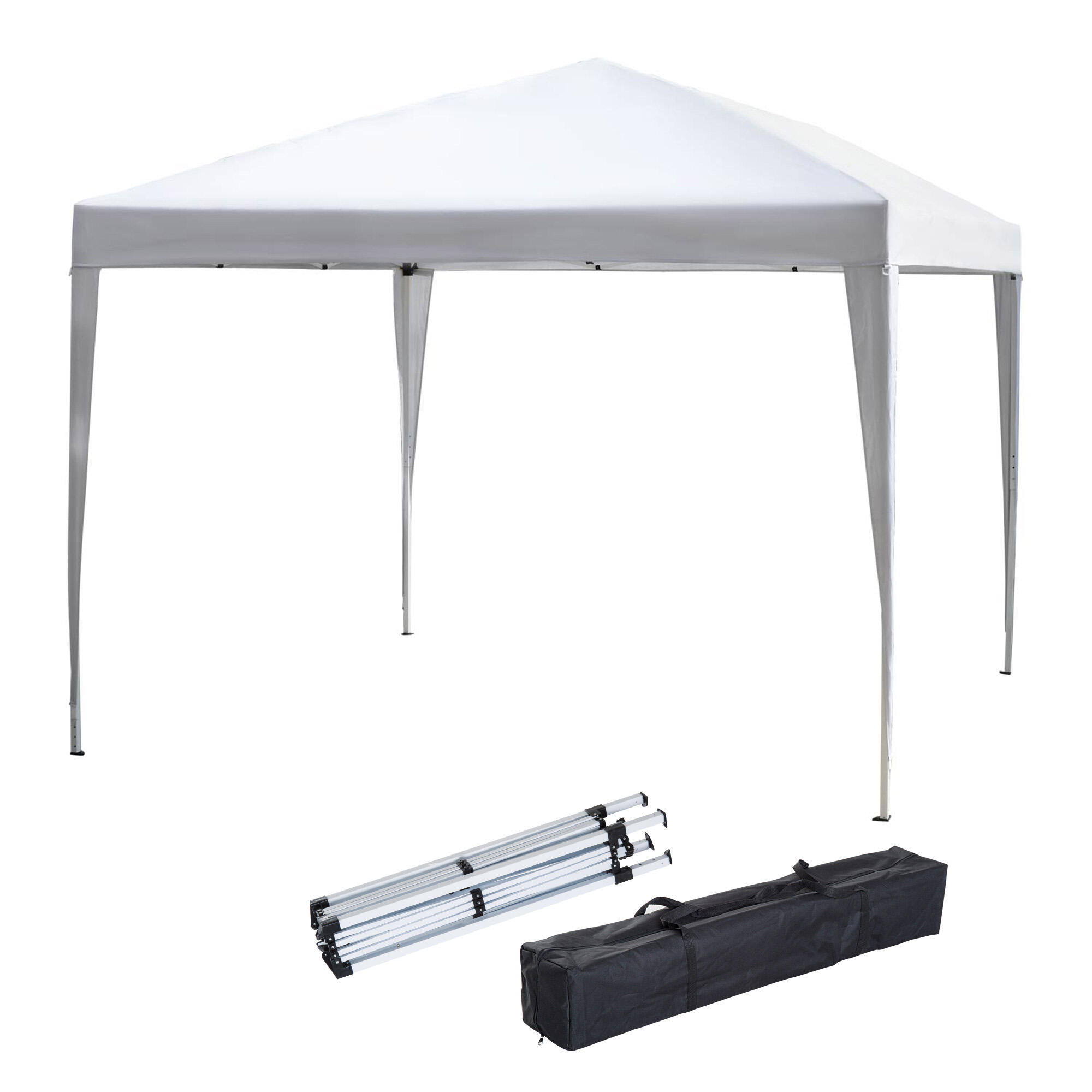 Tenda de exterior branco prateado outsunny