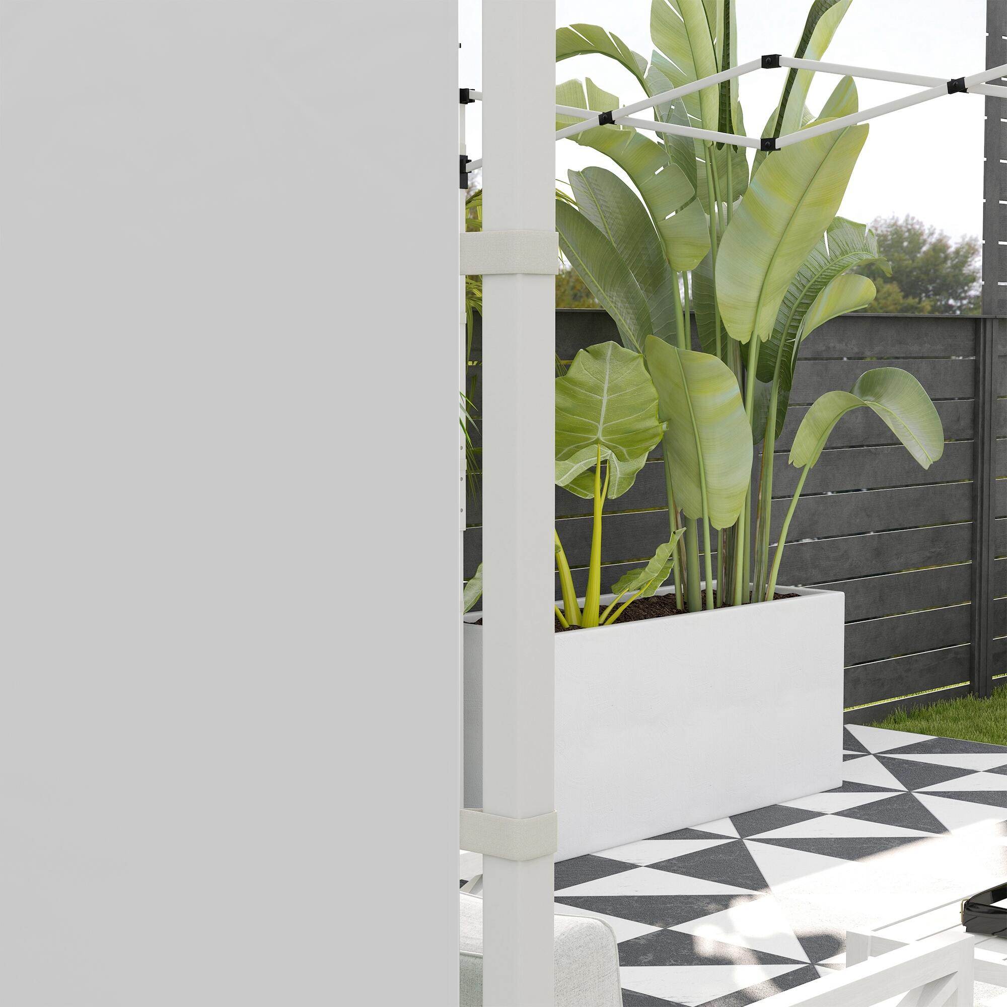 Paredes para Carpas de Eventos Deportivos Outsunny 295x195 cm Blanco 5/7