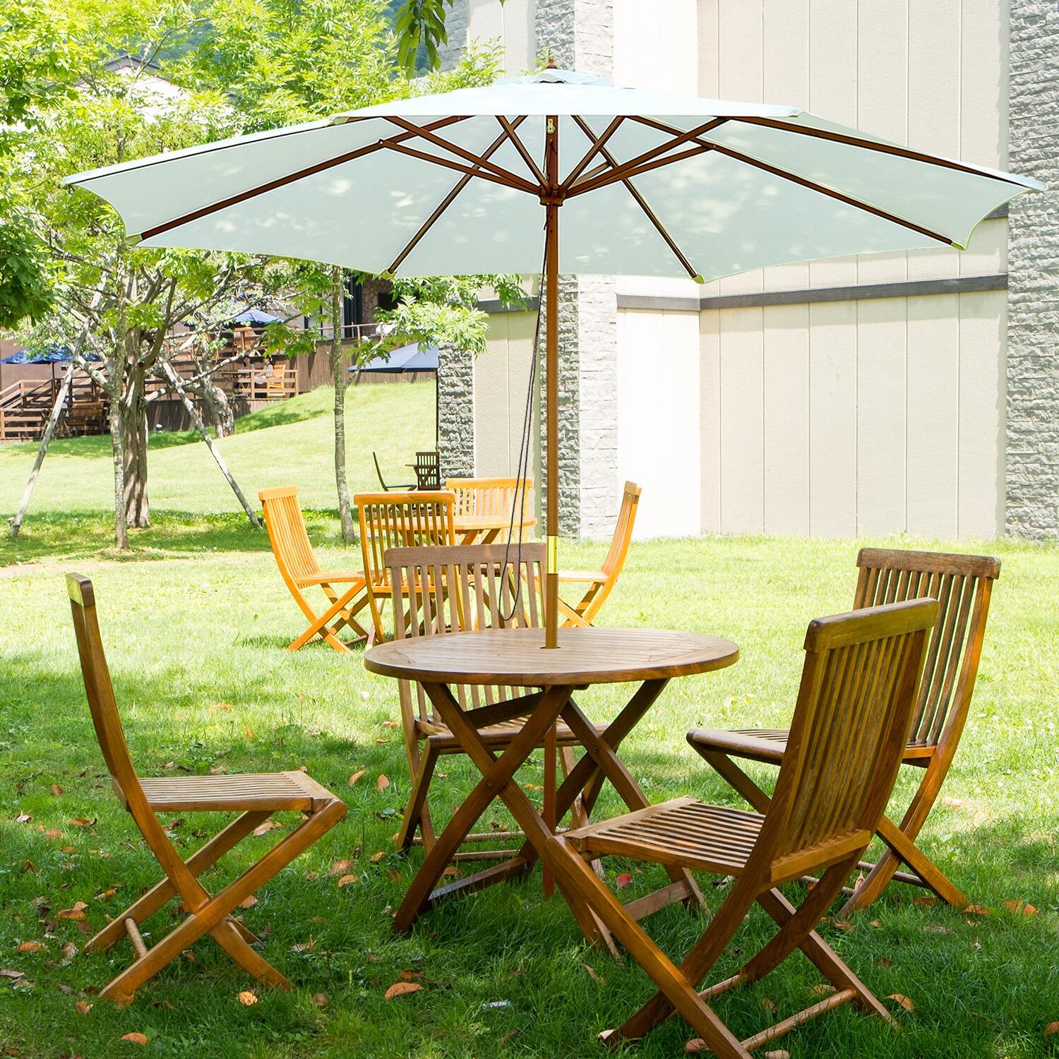 Sombrilla de camping Outsunny 300x300x250 cm Blanco 2/8