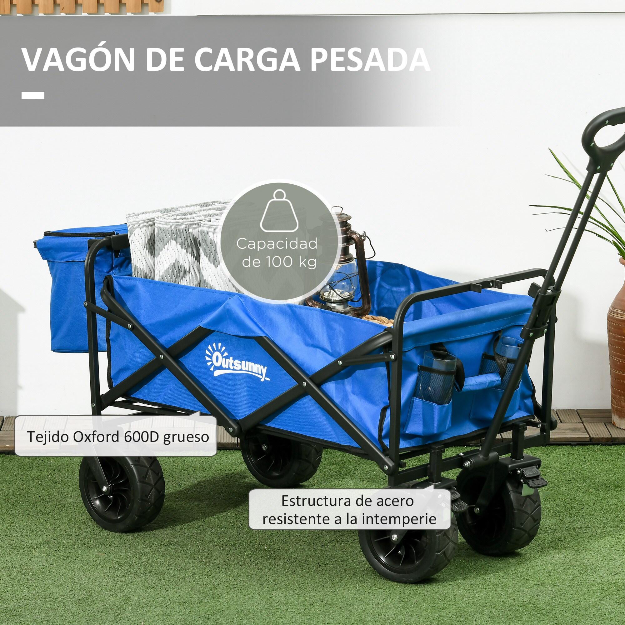 Carrinho de transporte azul Outsunny 6/7