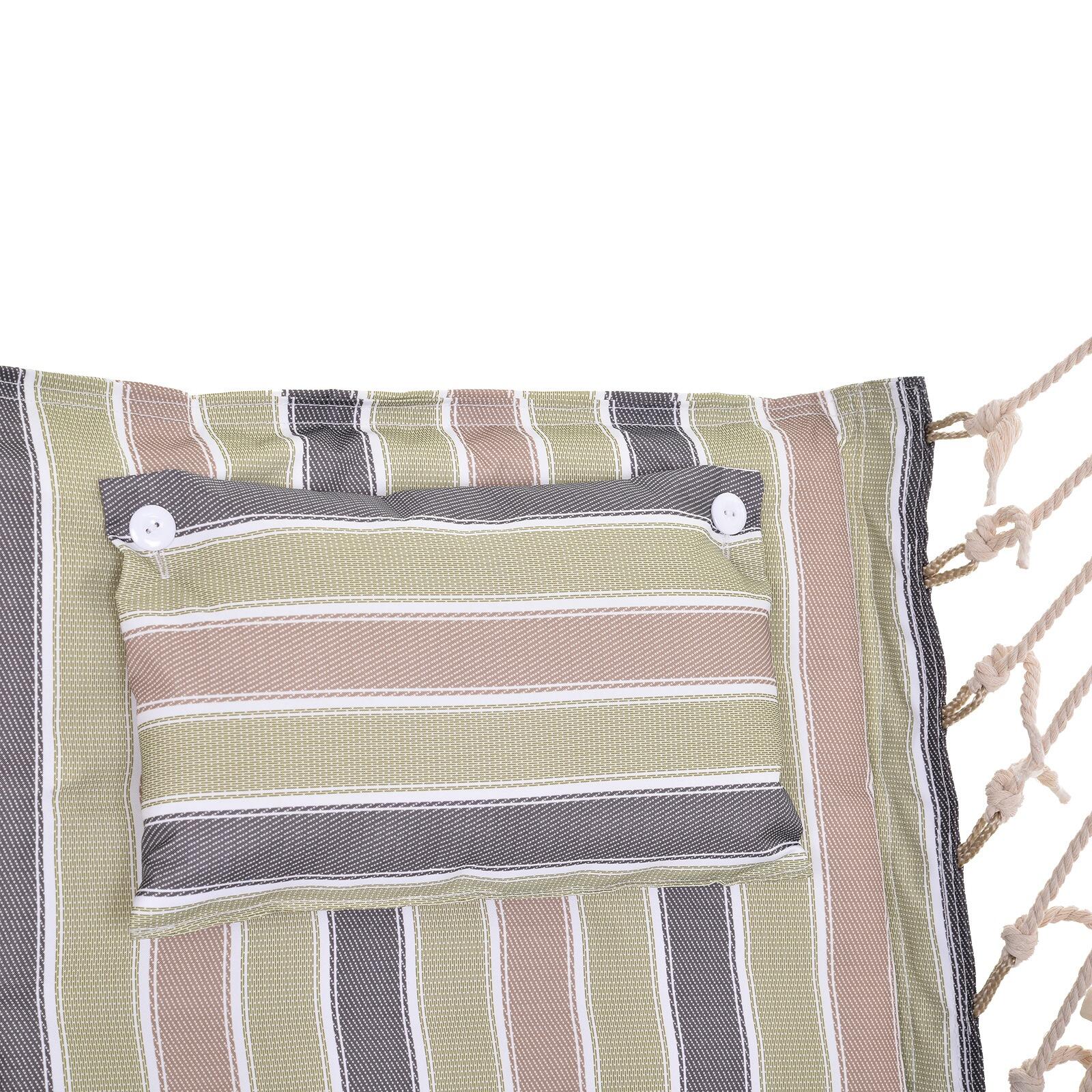 Silla Colgante Outsunny 100x106 cm Rayas Multicolor 4/7