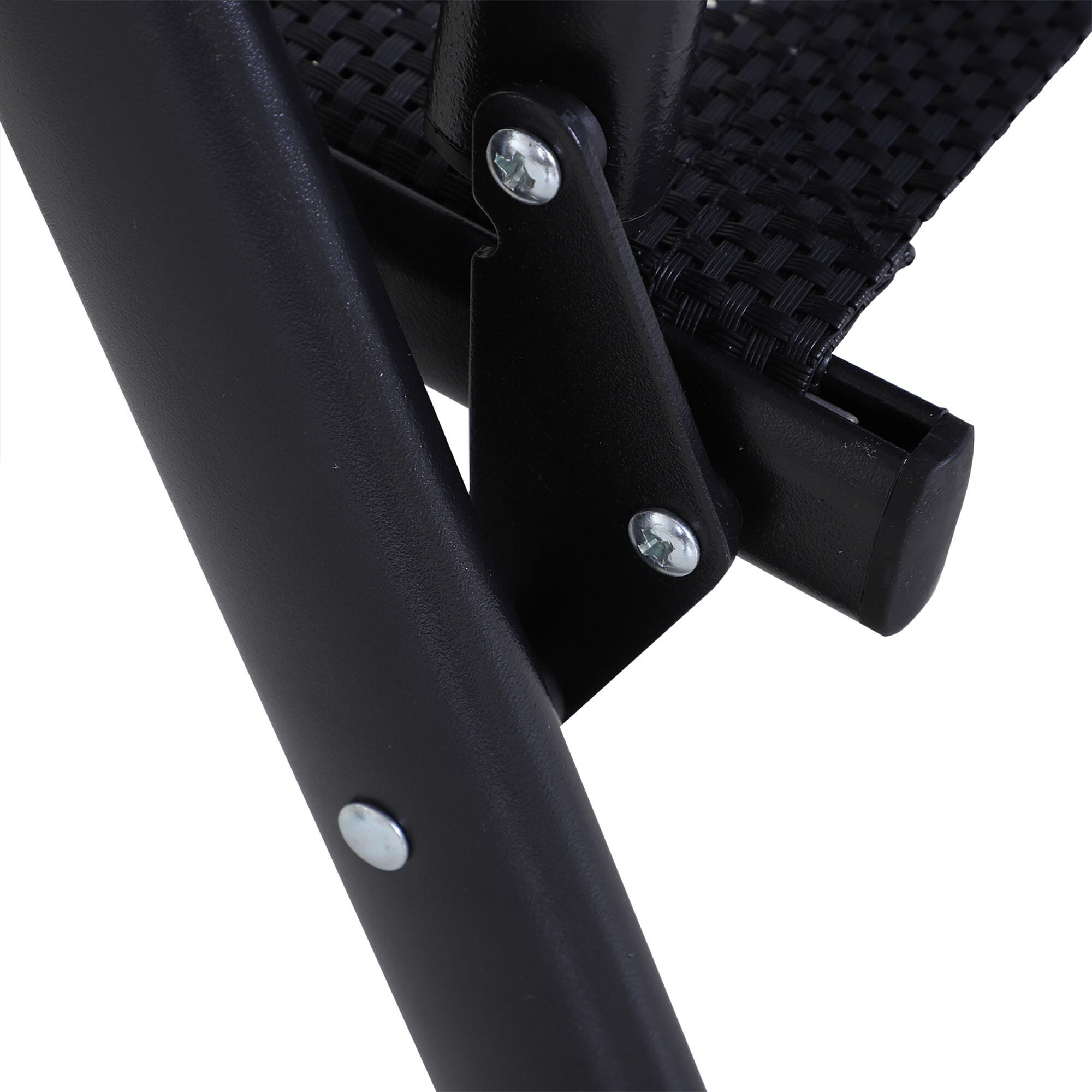 Conjunto de 2 Sillas Plegables Outsunny 58x64x94 cm negro 5/6