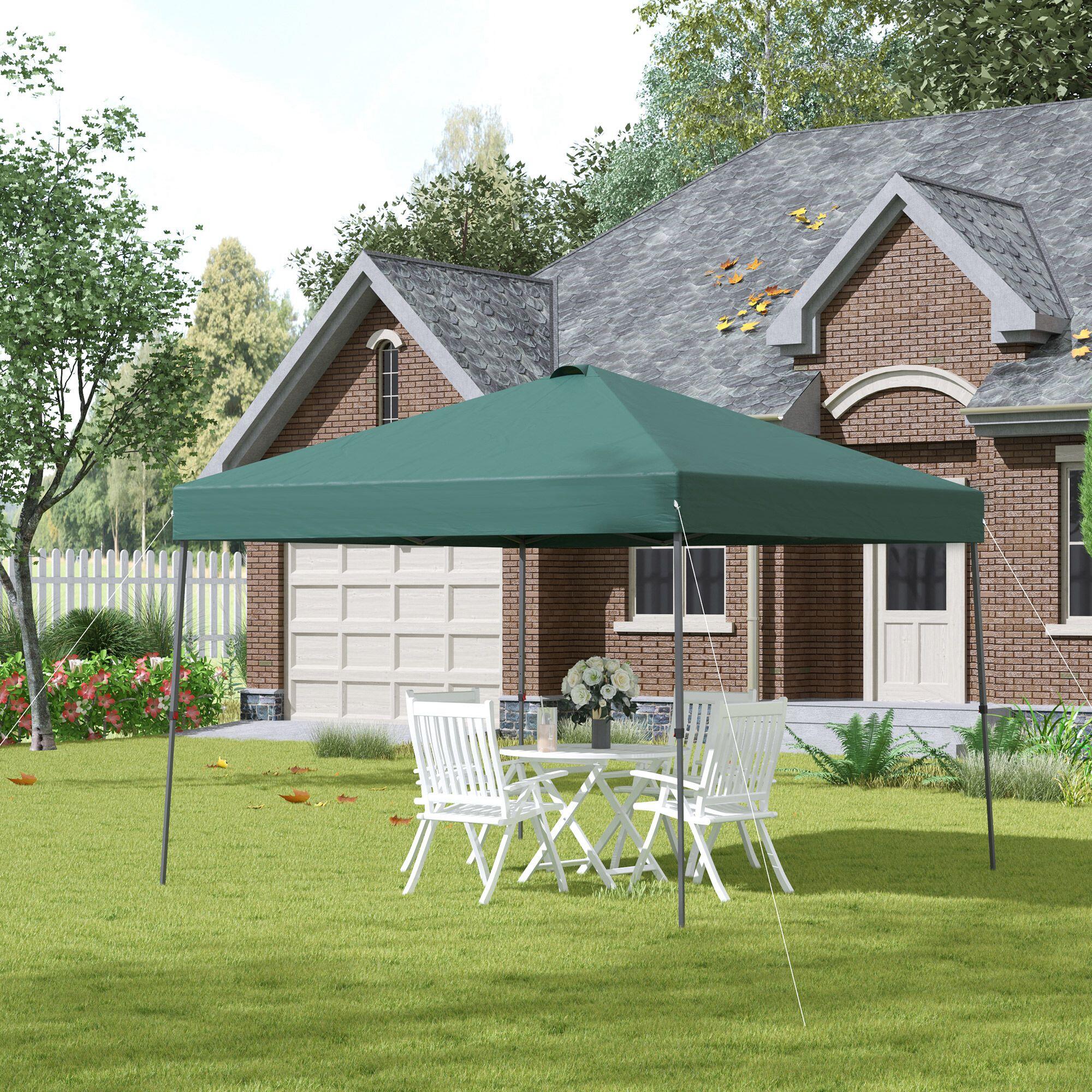 Outsunny Toldo de campismo Portátil Dobrável  3x3m com Bolsa de Transporte Verde 2/7