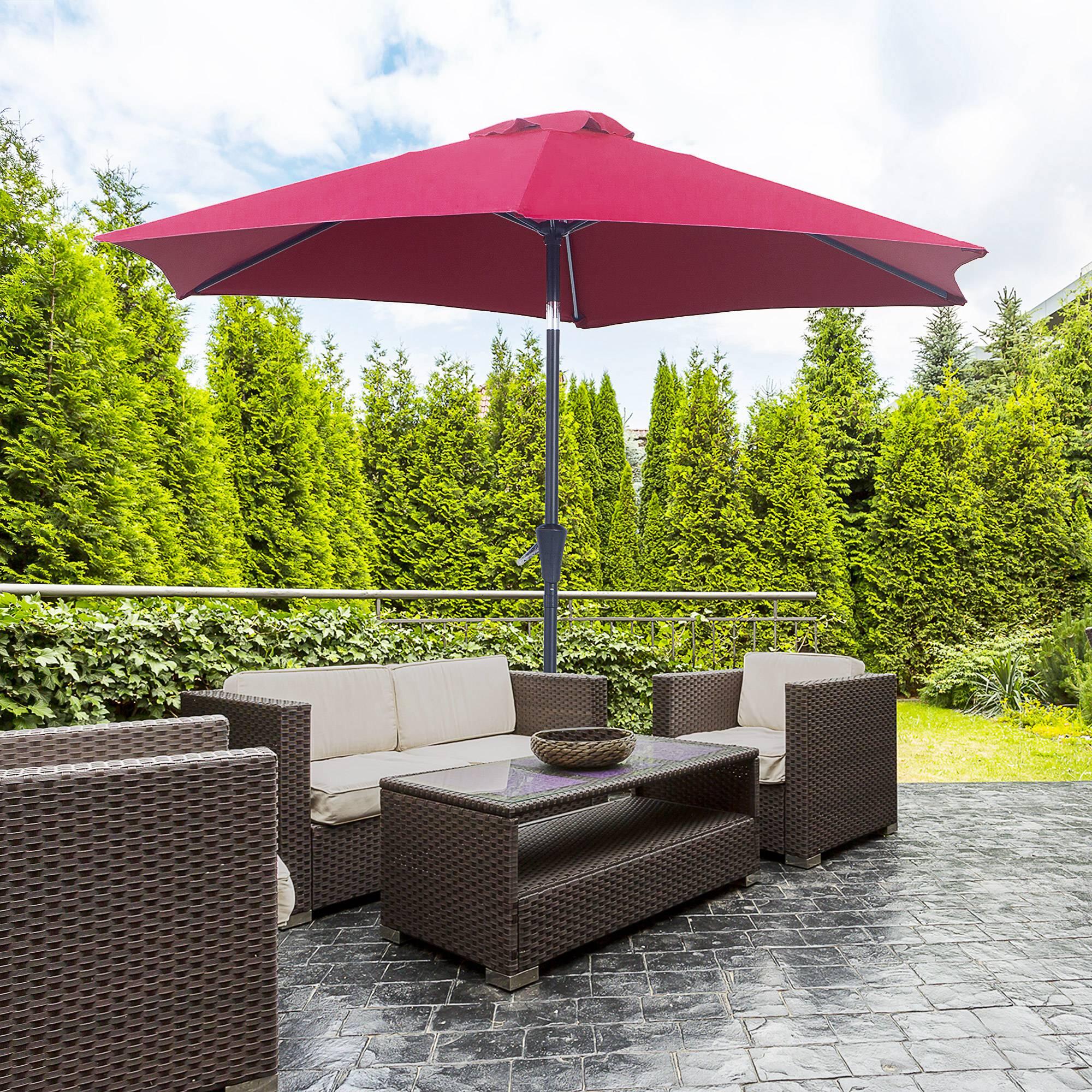 Sombrilla Outsunny 260x260x235 cm Rojo 2/7