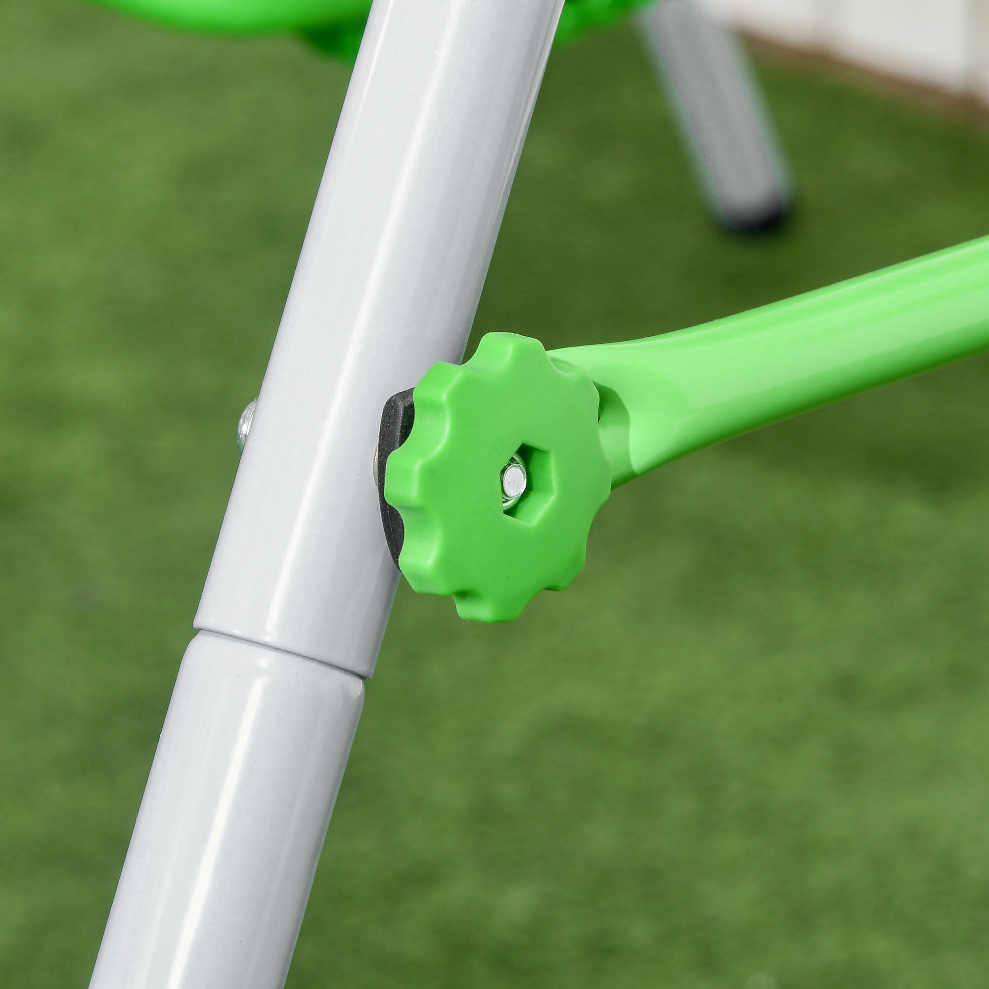 Baloiço Infantil com Encosto Alto e Arnês de Segurança verde 5/7