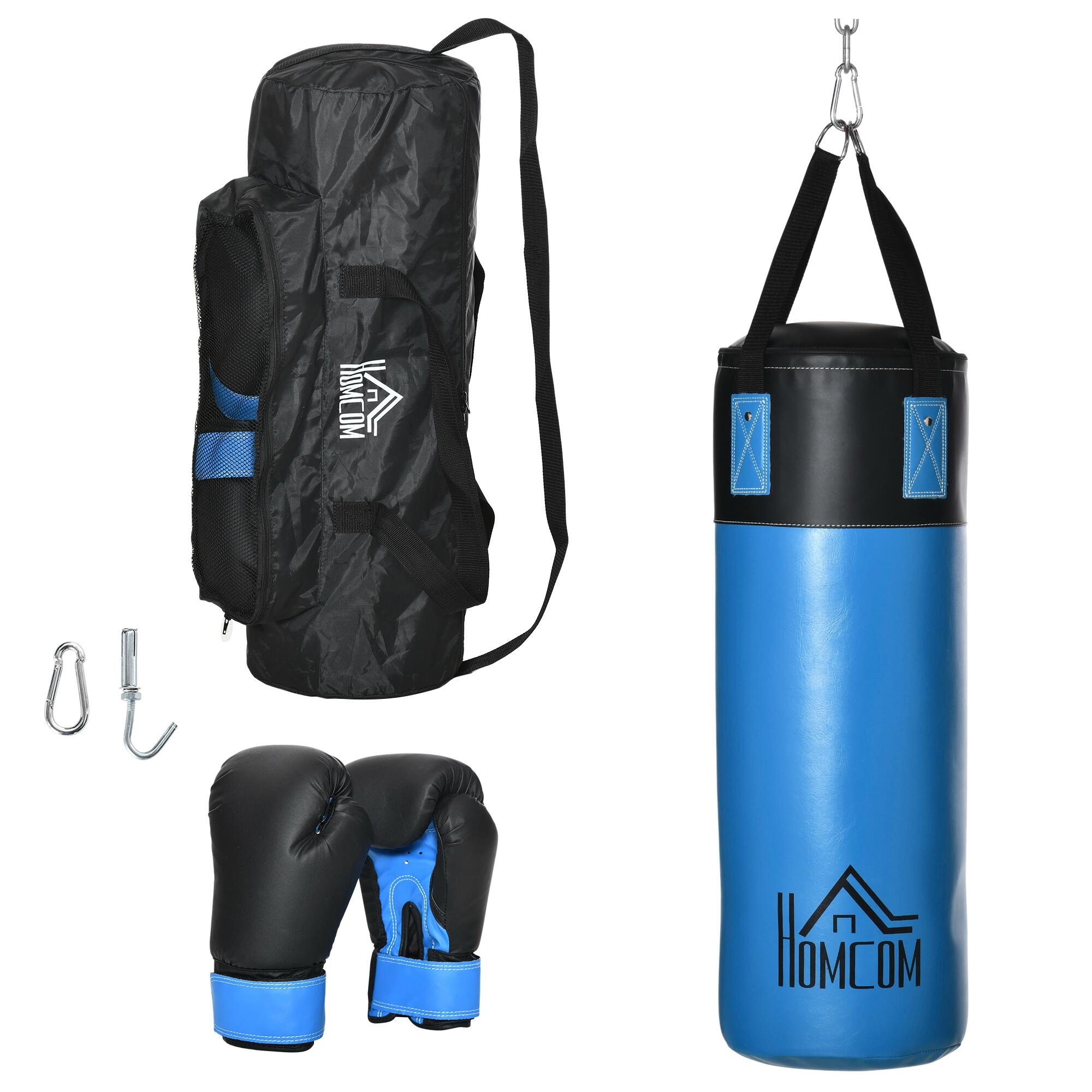 Saco de Boxeo HOMCOM 25x25x102 cm Azul 1/7