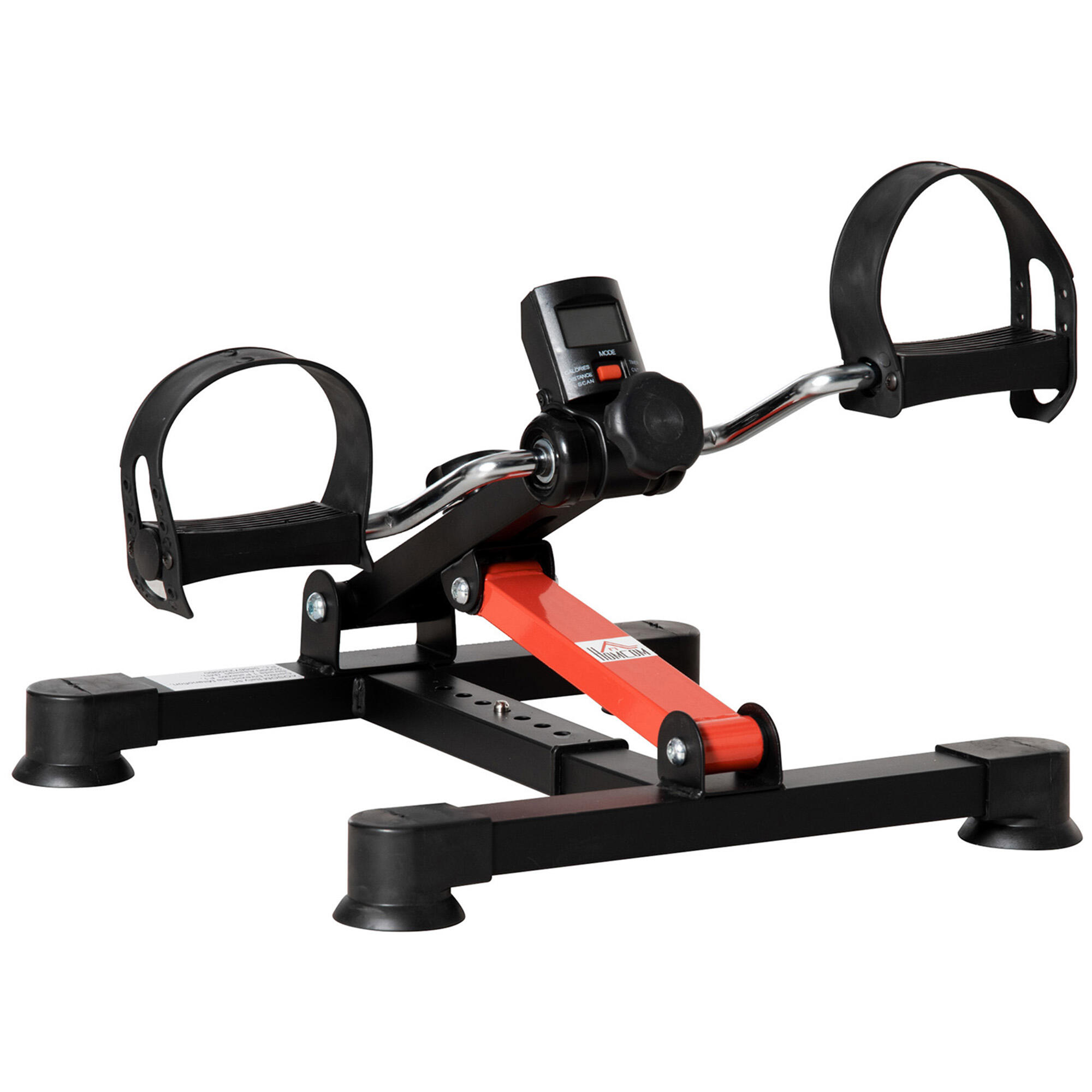 Mini Bicicleta Estática (33-43)x40x(24,5-34,5)cm Preto e Vermelho HOMCOM