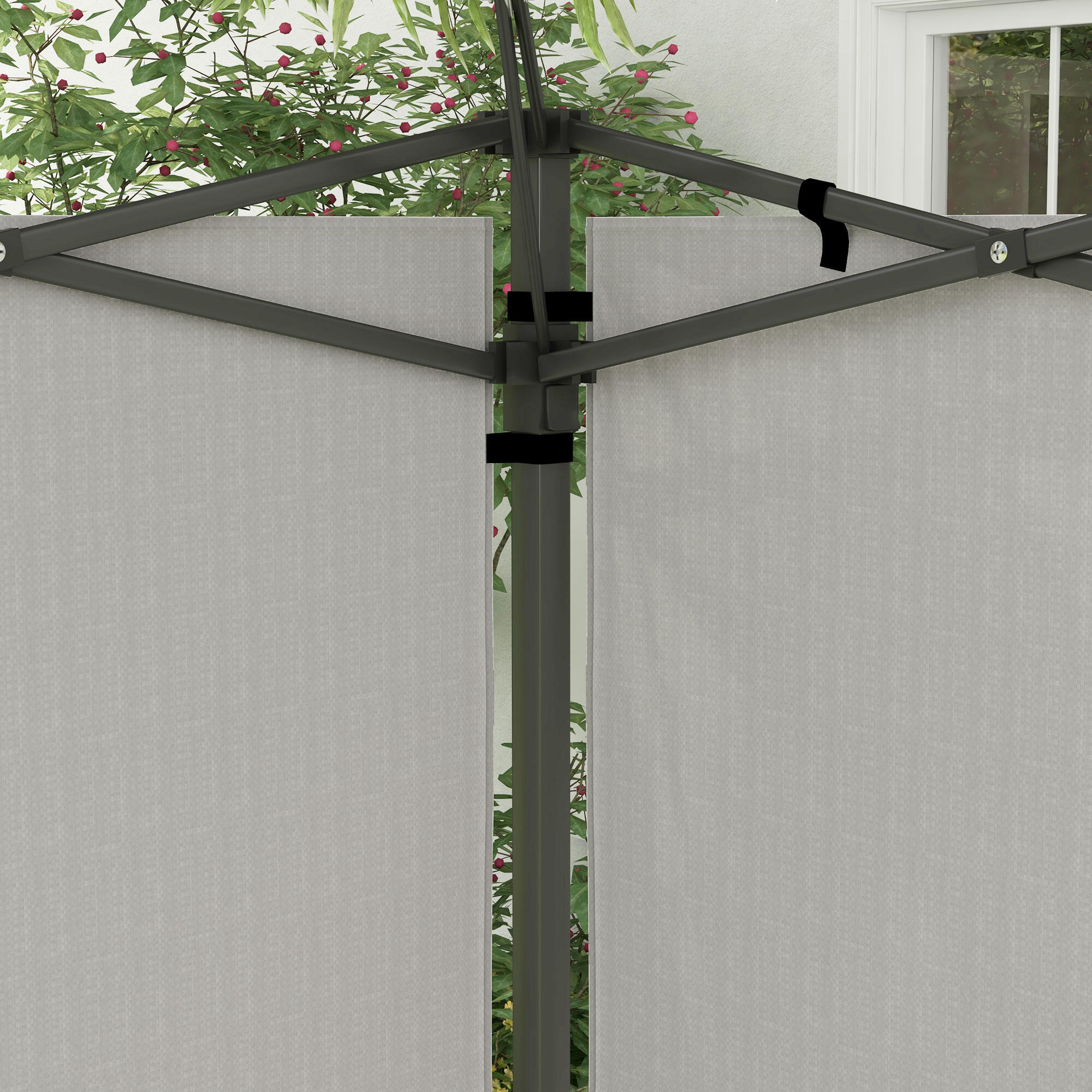 Paredes Laterales Outsunny 293x193 cm Blanco 4/7