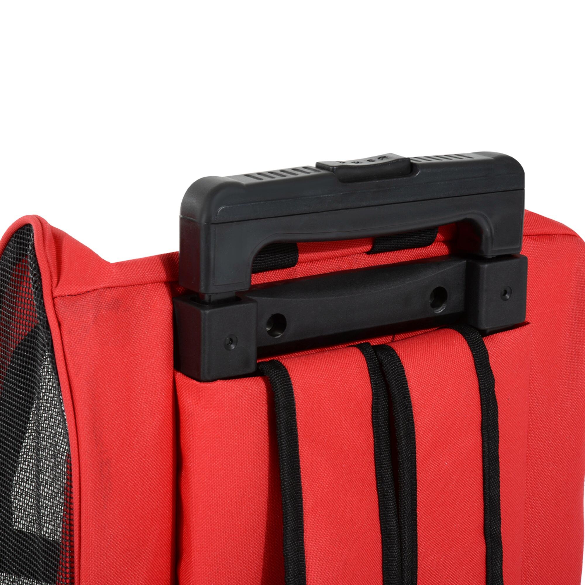Transportadora Animais de Estimação 42x25x55cm Vermelho PawHut 5/7