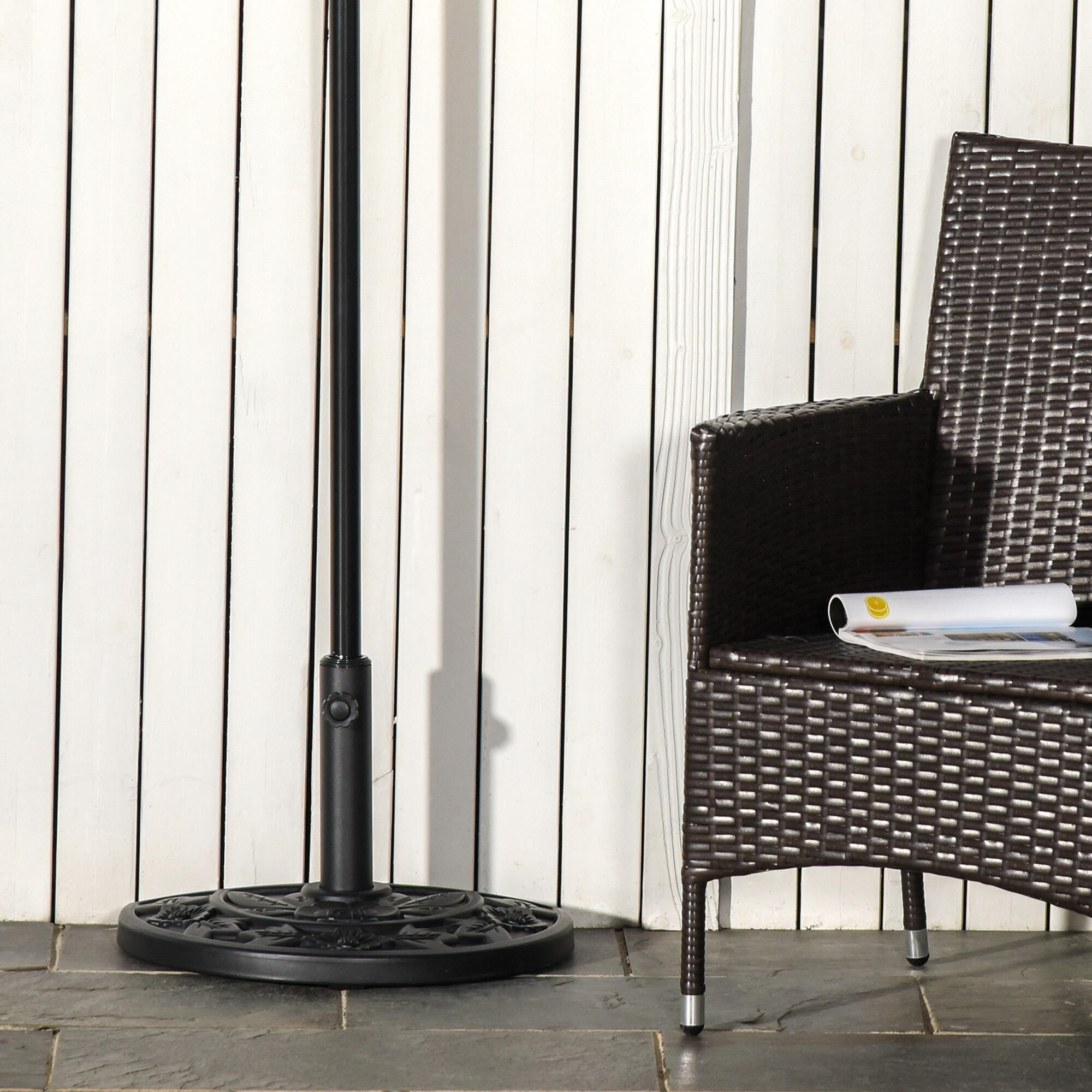Base de Sombrilla Outsunny 50x32x32 cm Negro 6/7