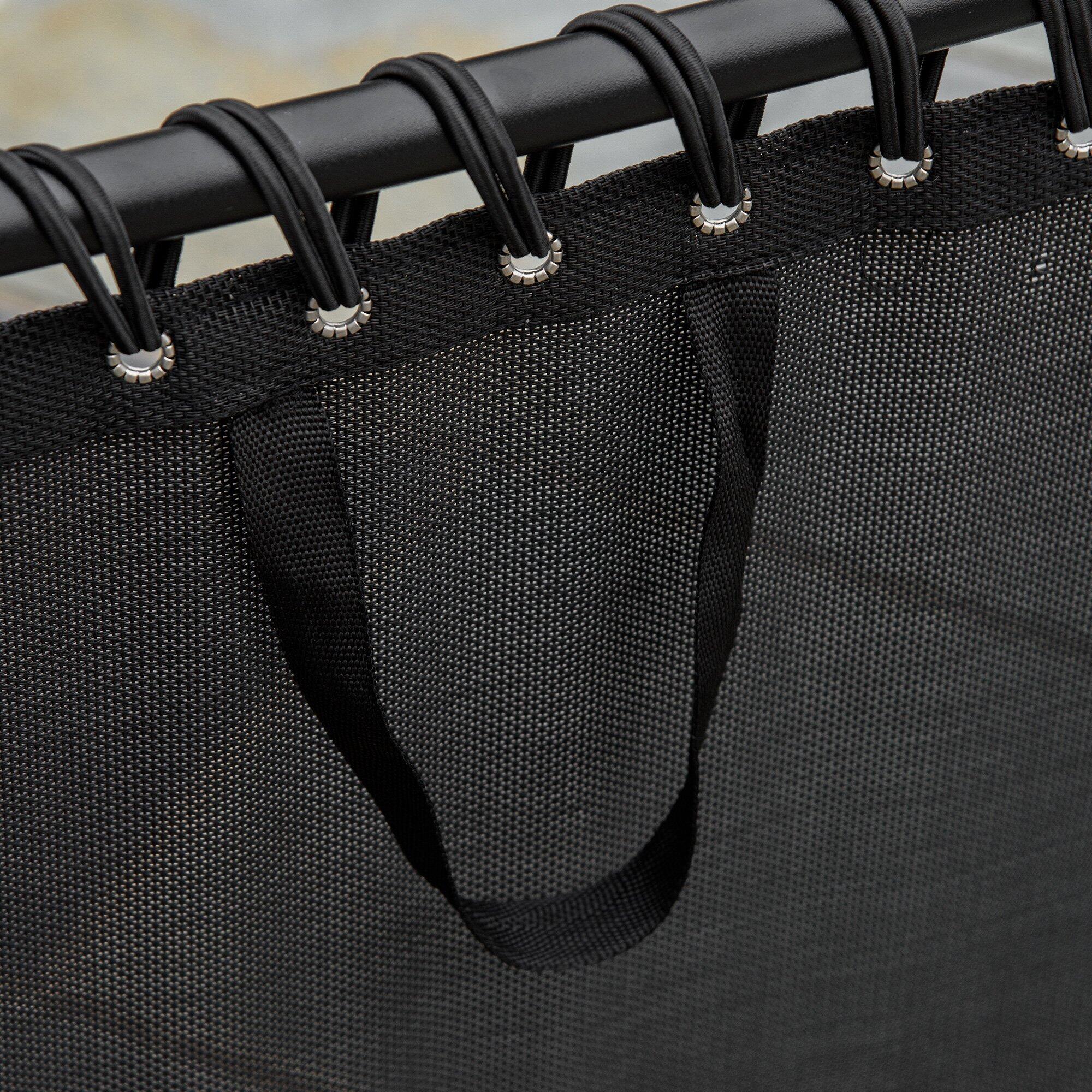 Tumbona Reclinable Outsunny 197x58x30cm Negro 4/7
