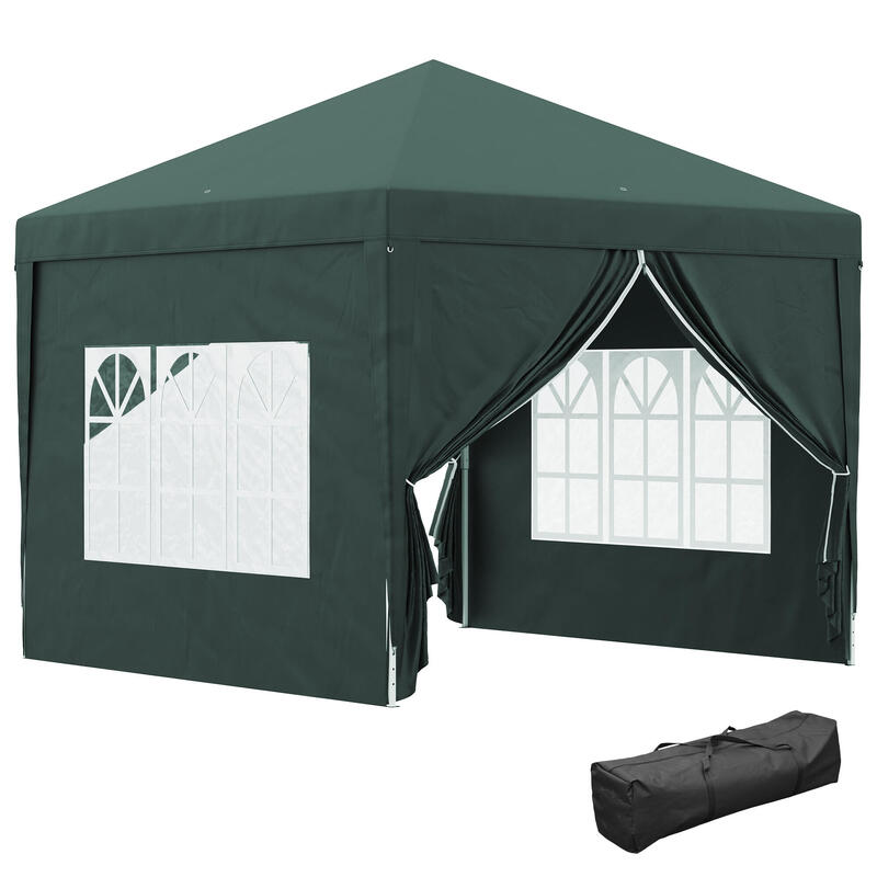 Carpa Evento Deportivo Outsunny 295x295x258 cm Verde