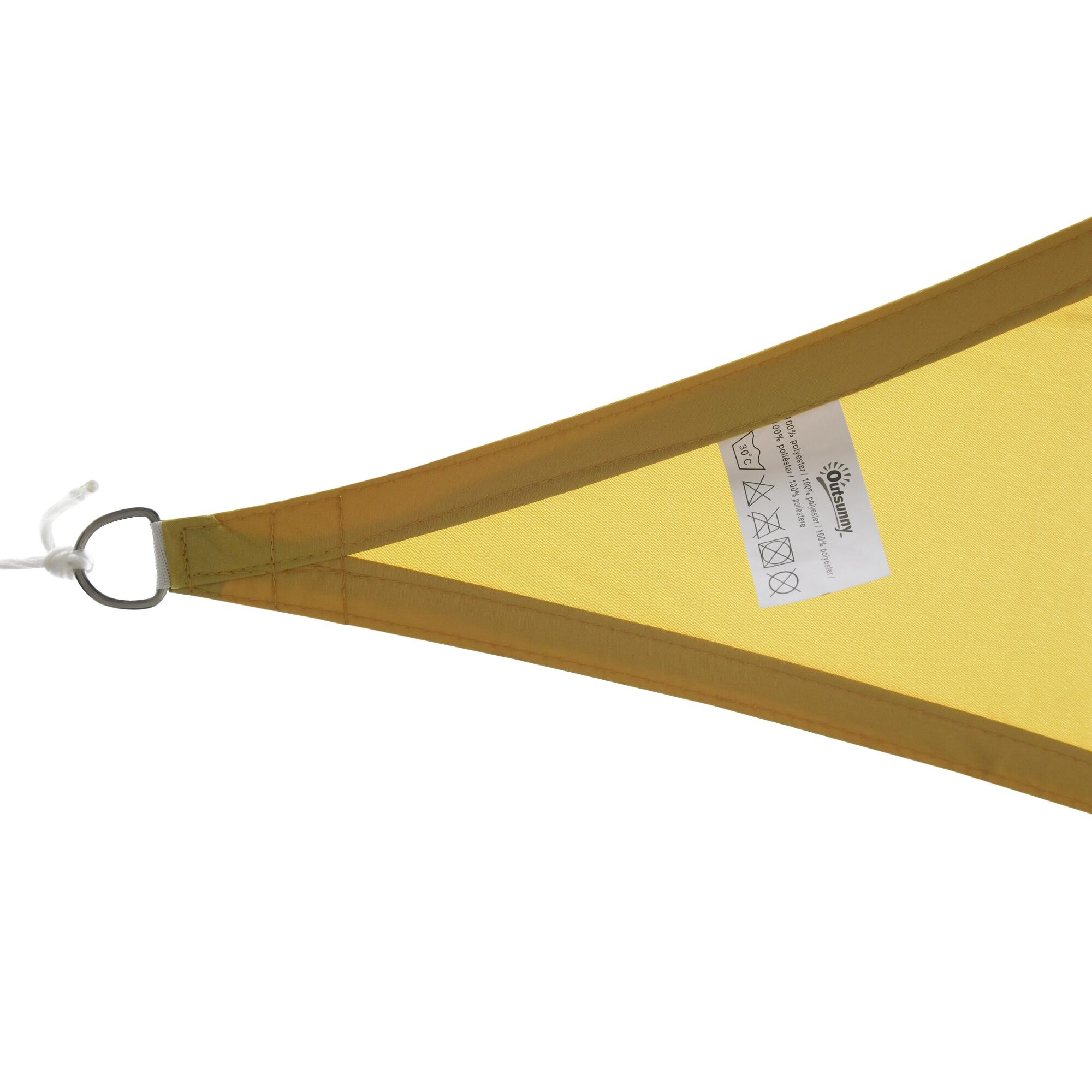 Toldo Vela Triangular 6x6x6 m Cor de areia Outsunny 4/7