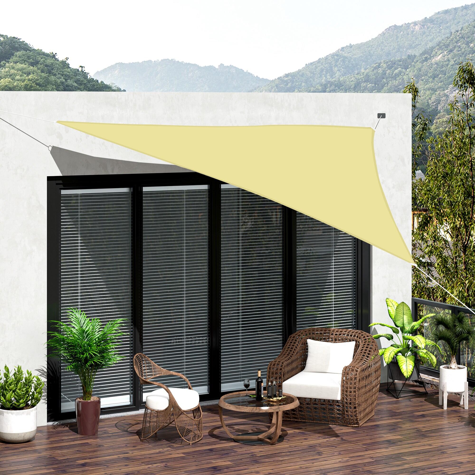 Toldo Vela Triangular 6x6x6 m Cor de areia Outsunny 2/7