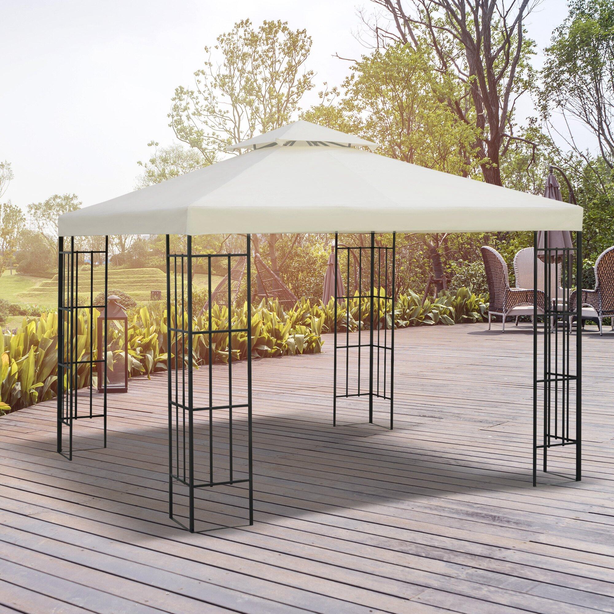 Techo Reemplazo para Carpa Outsunny 300x300 cm Crema 2/7