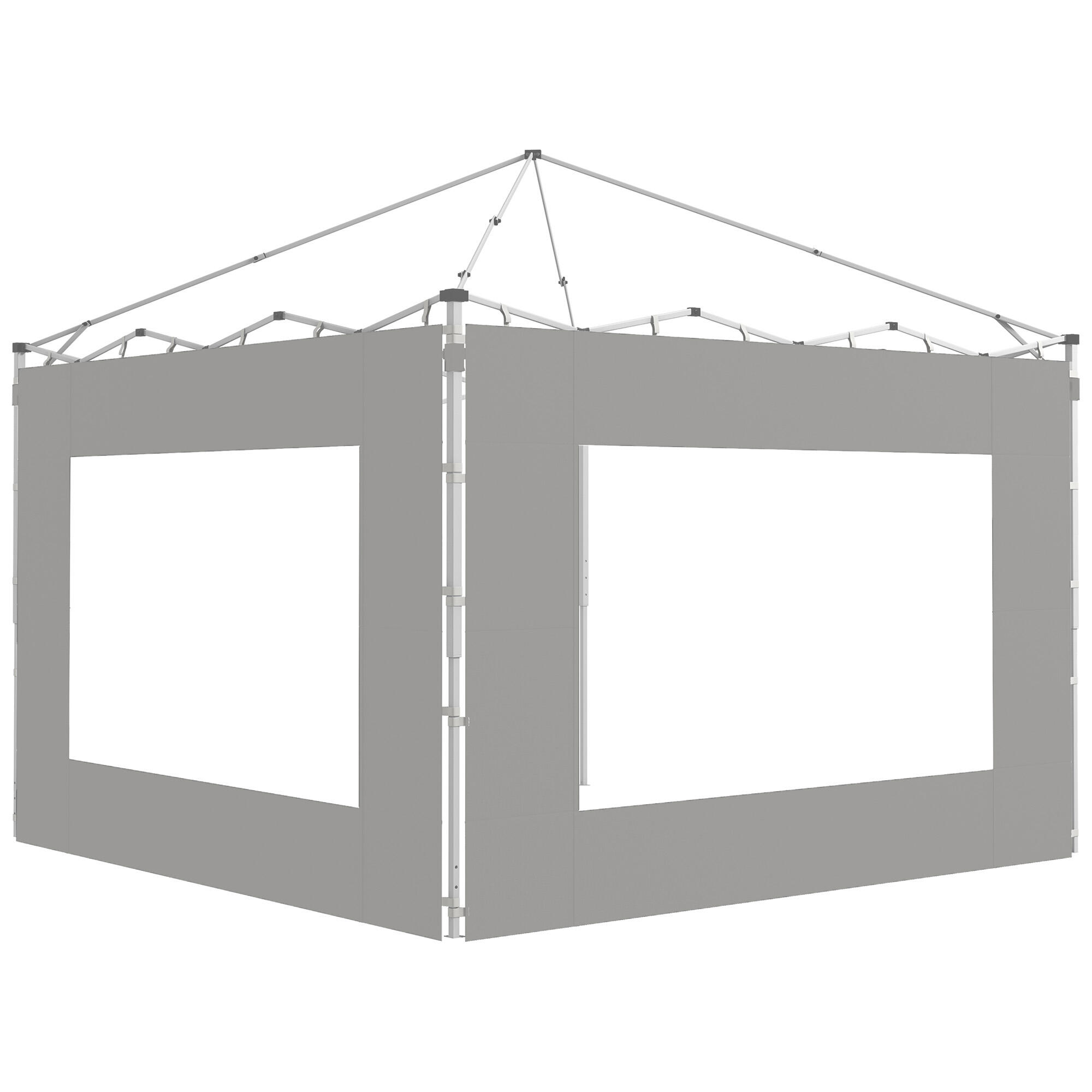Paredes laterais para tenda cinzento outsunny