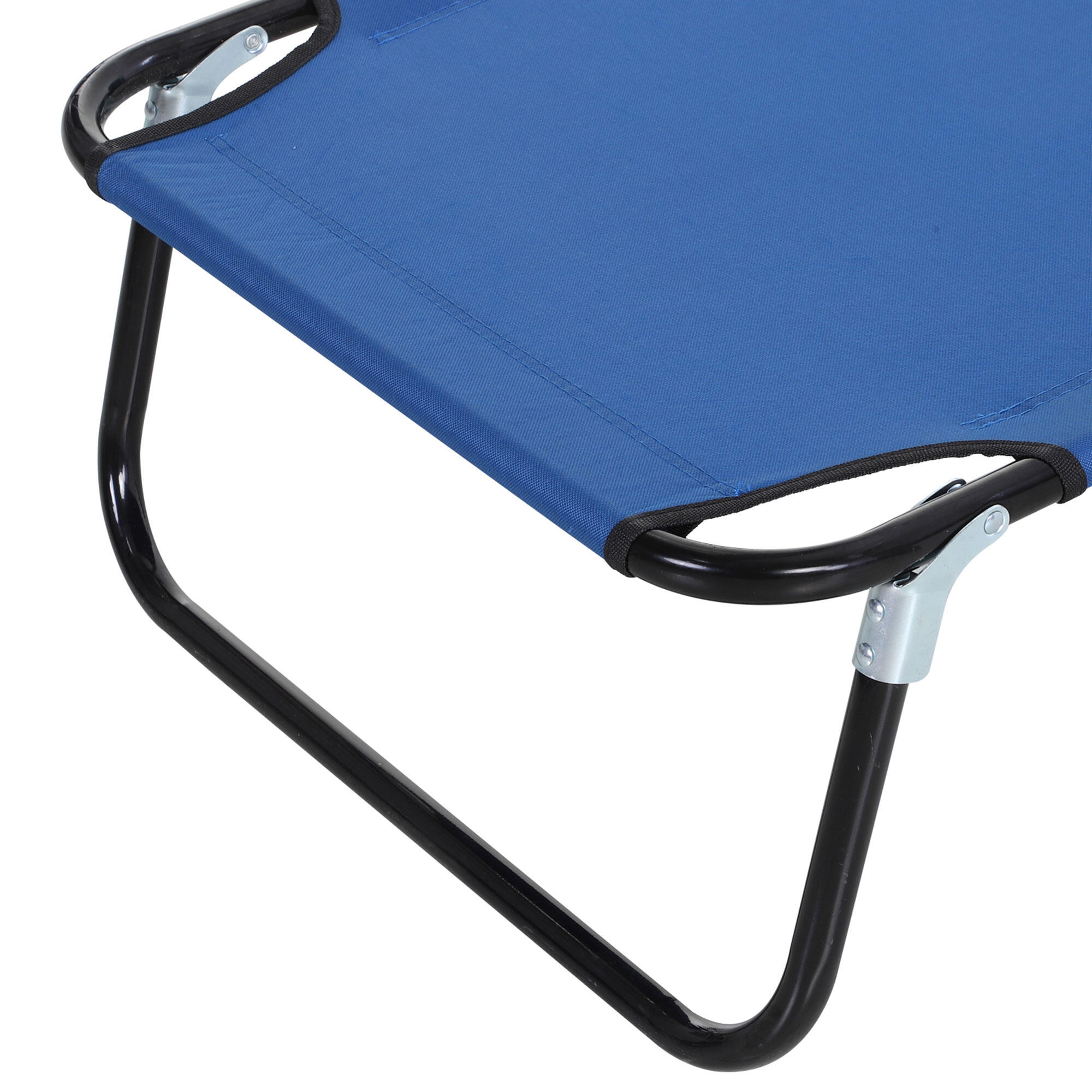 Tumbonas Plegables Outsunny 188x56x28 cm Azul 5/7