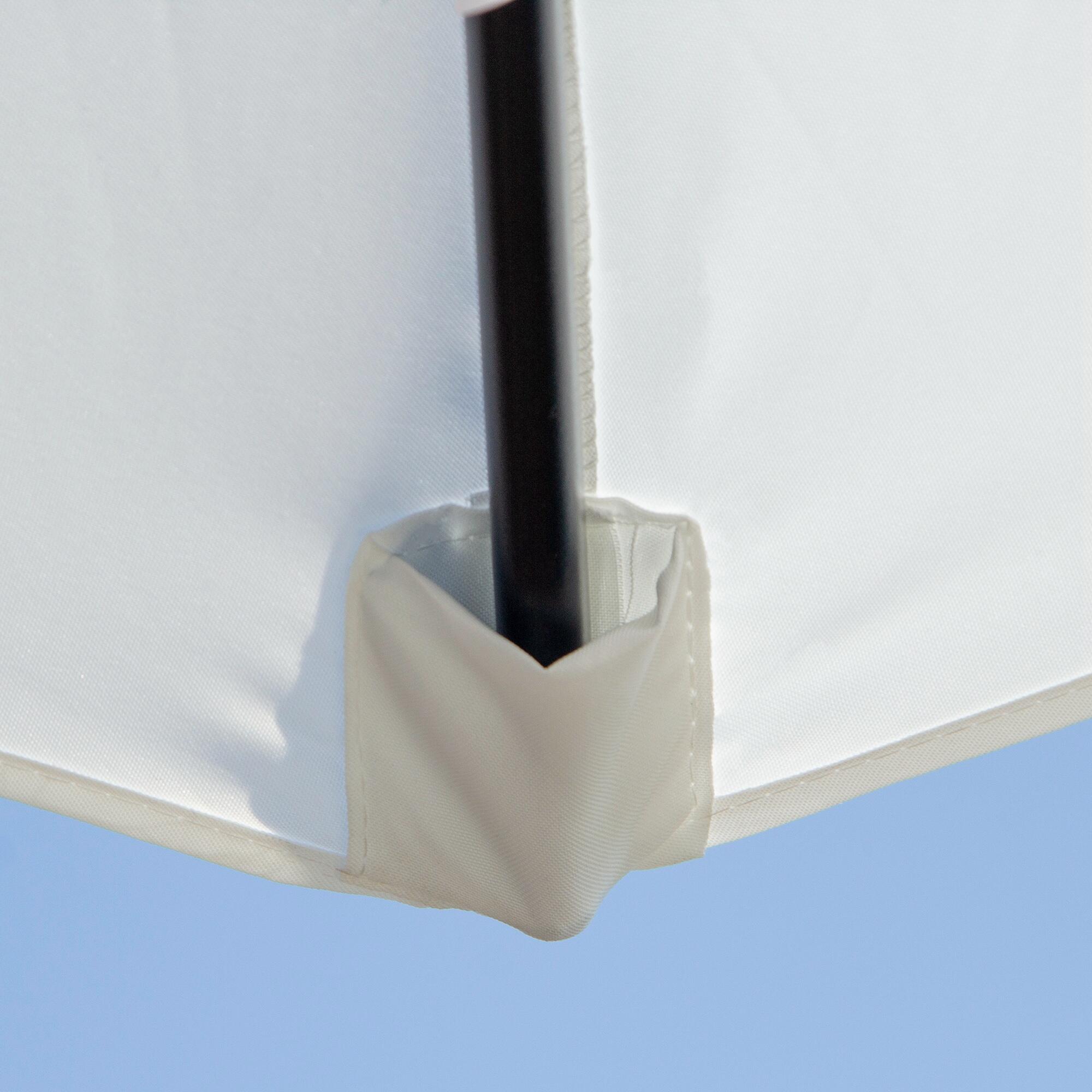Sombrilla con inclinación Outsunny Ø300x250 cm blanco 4/9