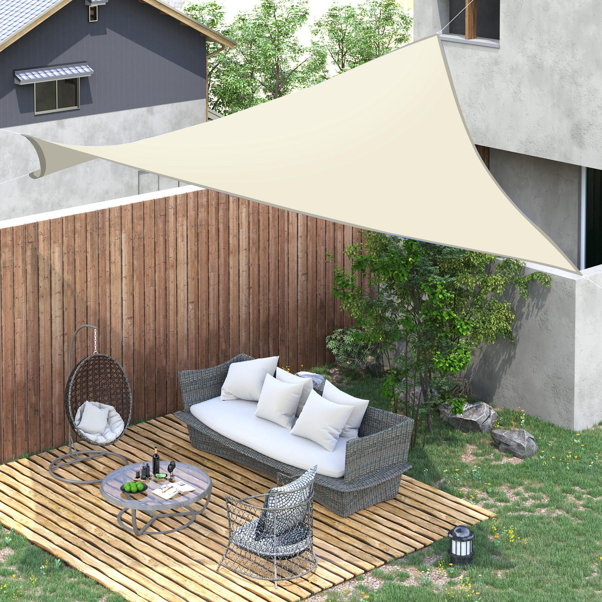 Toldo Vela 4x6m Bege Outsunny 2/7