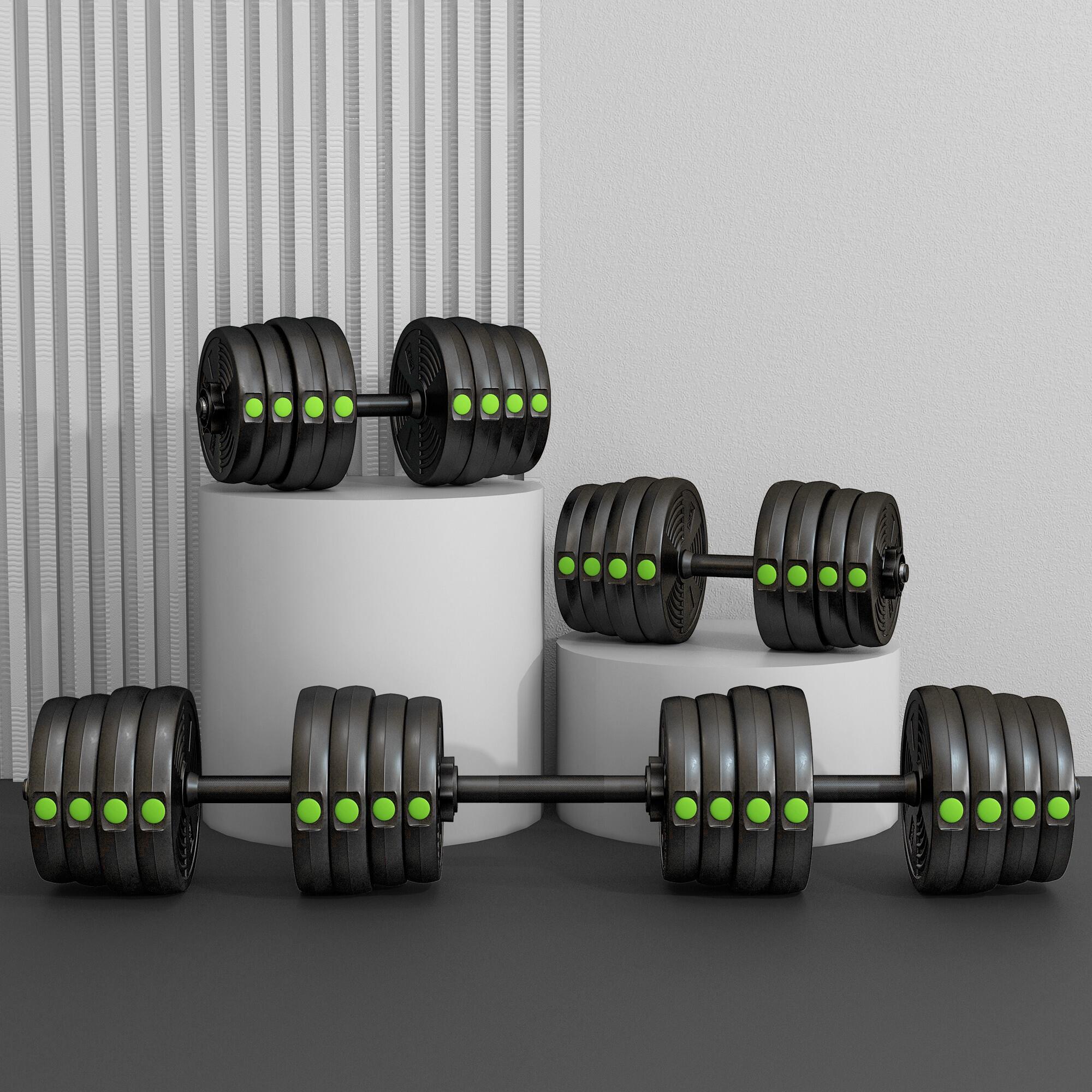 Kit de Mancuernas SPORTNOW 105x20x20 cm Negro y Verde 5/8