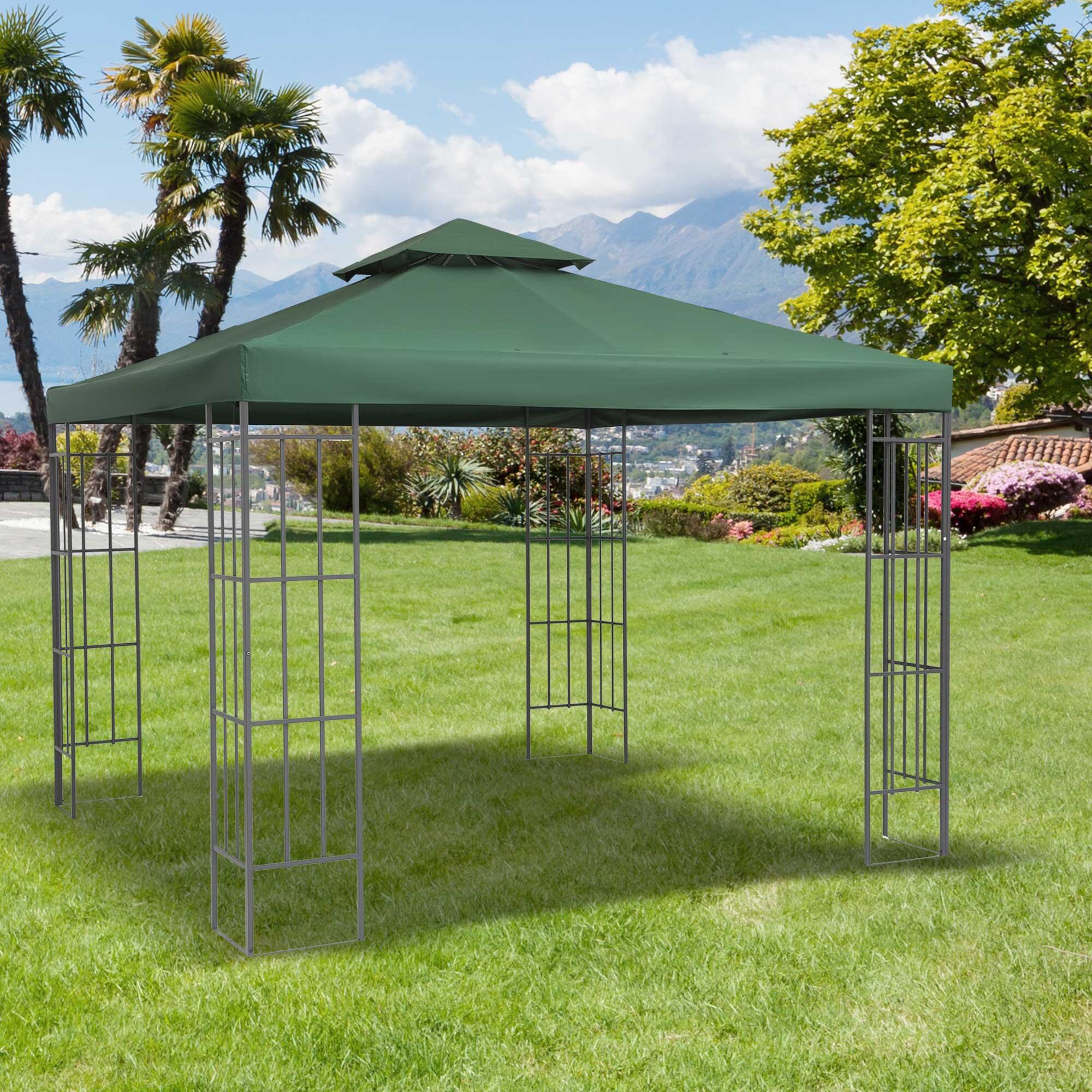 Techo Reemplazo para Carpa Eventos Deportivos 300x300 cm Verde 2/7