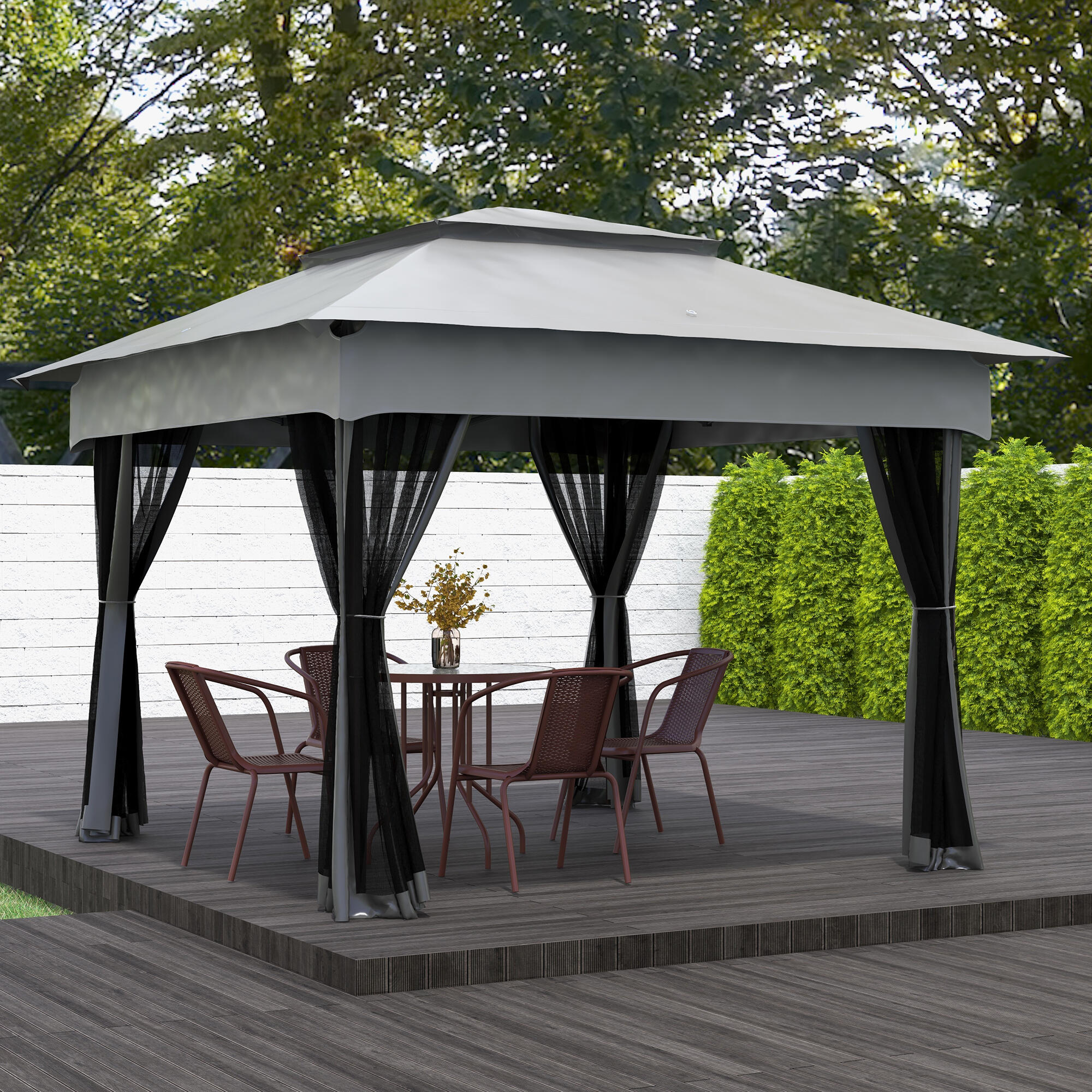 Carpa para eventos deportivos 325x325x270 cm Gris Claro 2/7