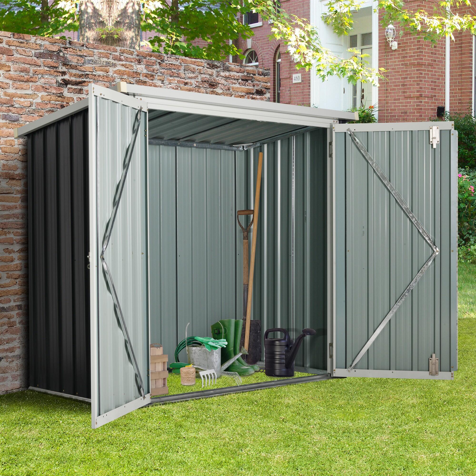 Caseta para Guardado de Bicicletas y Material Deportivo Outsunny 147x86x134 cm 2/7