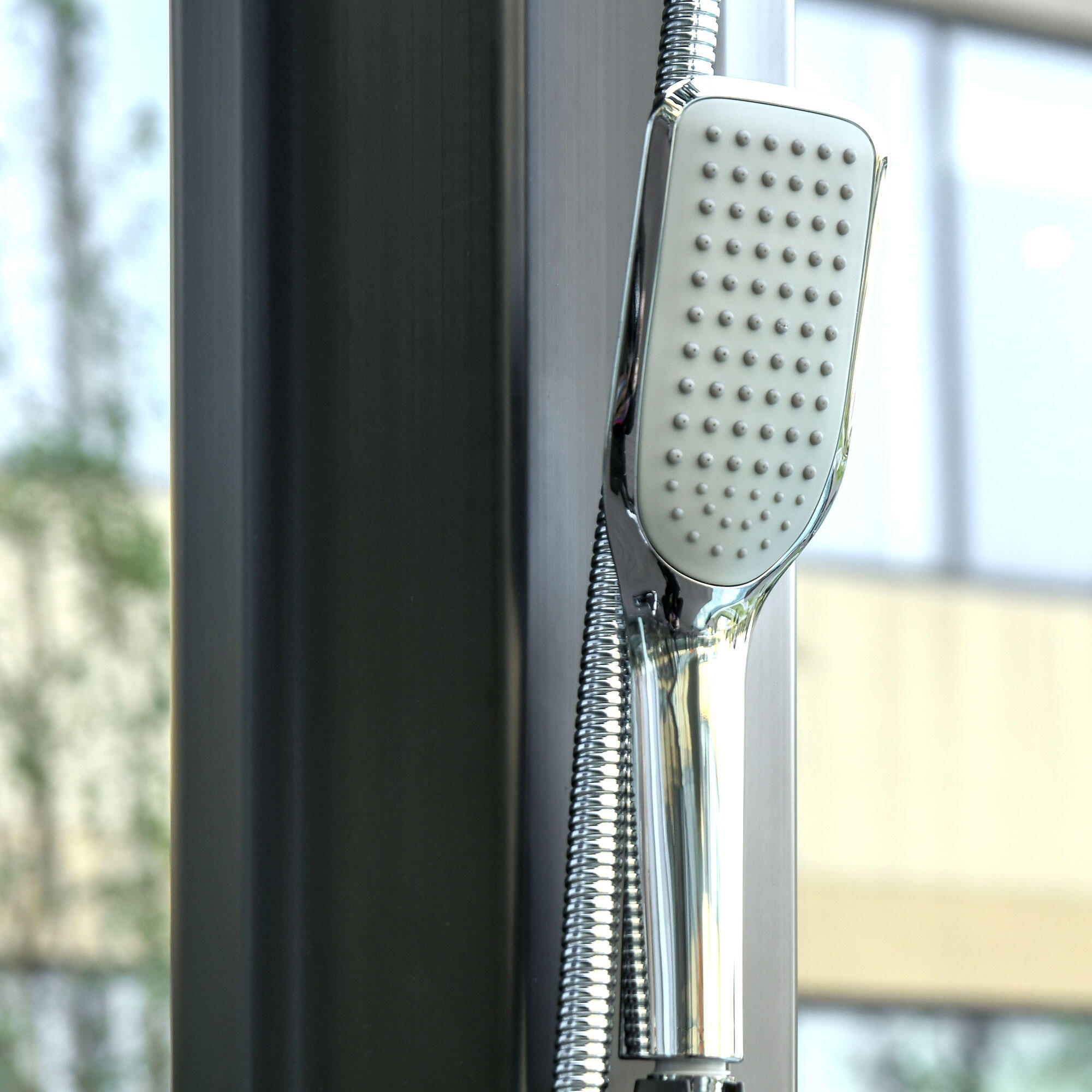 Duche solar exterior preto Outsunny 5/7