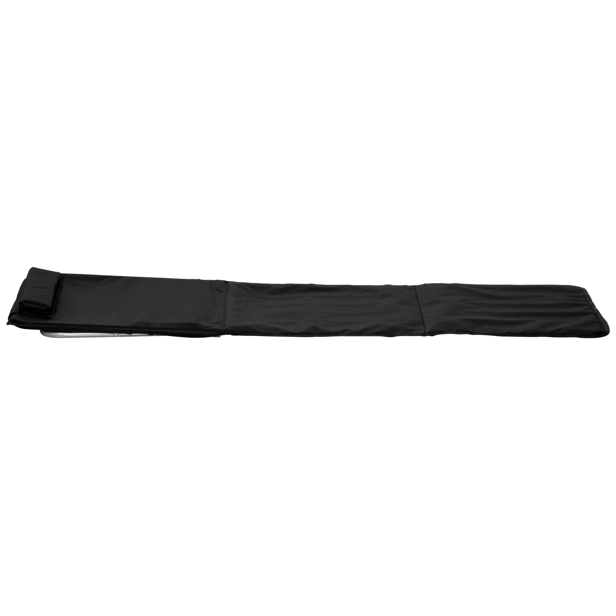 Esterillas de Playa Outsunny Acero, PE Negro 134x48x43 cm 84B-455BK 5/7