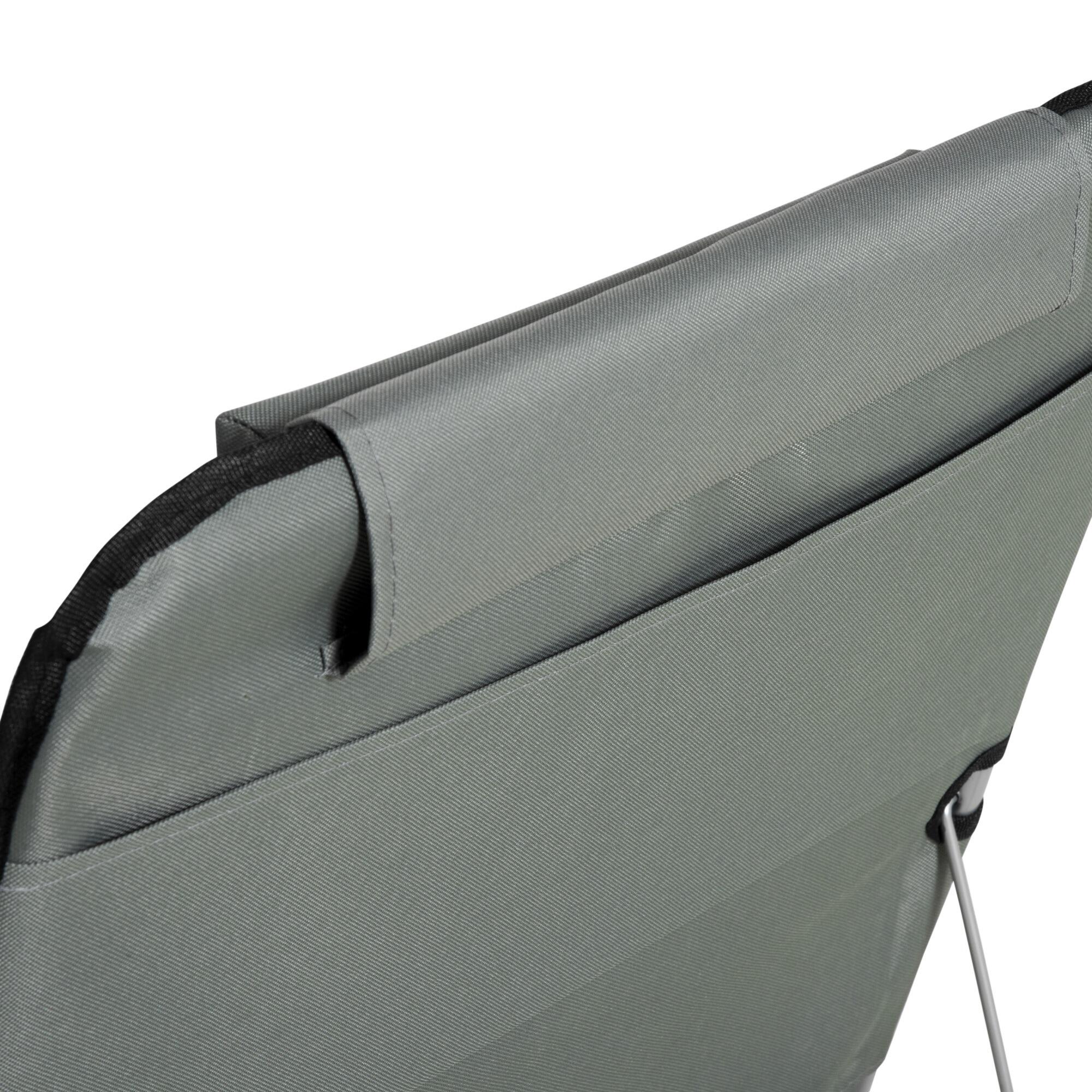 Passadeira de Praia 124x53x37-50cm Cinzento Outsunny 4/7