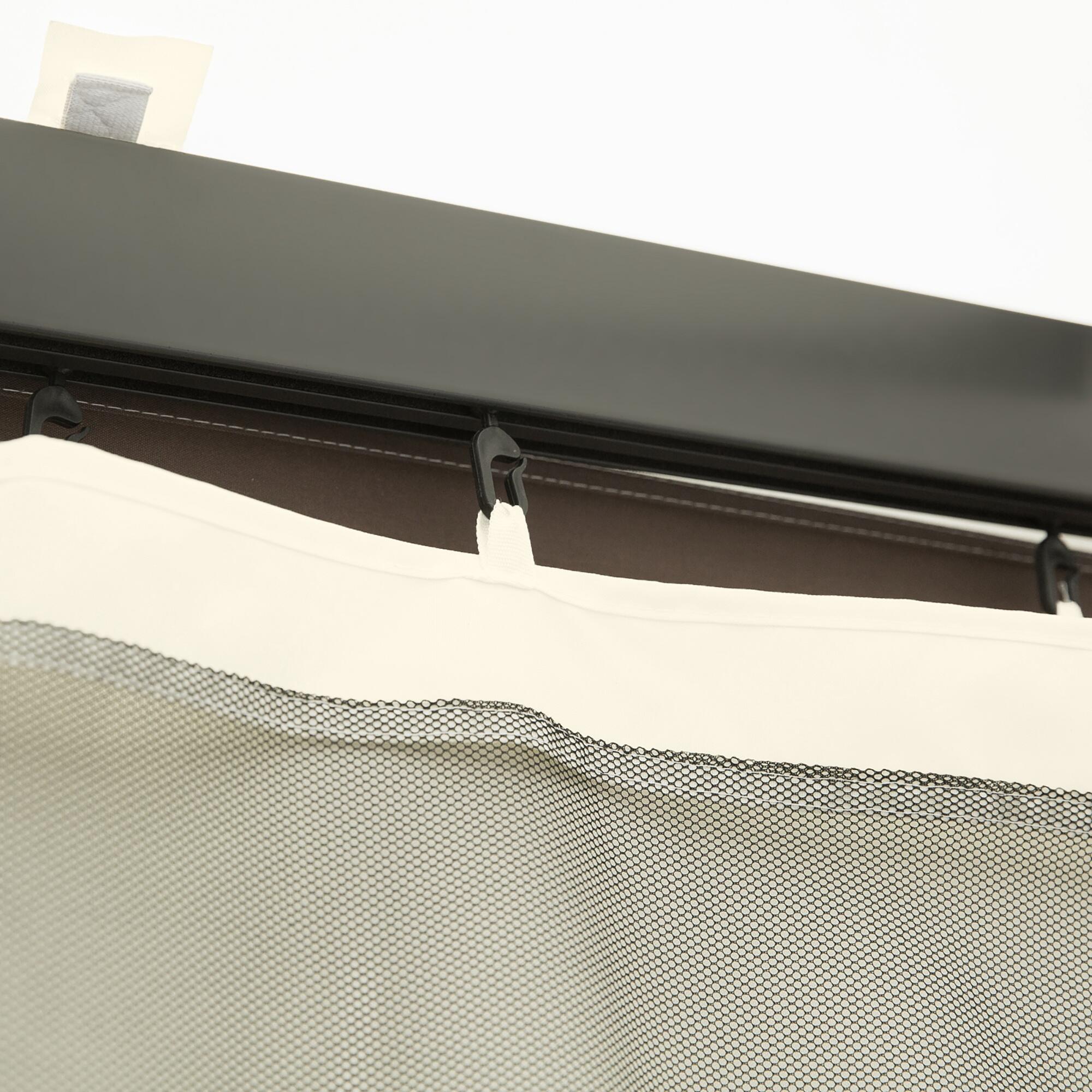 4 Painéis de Rede Mosquiteira para Tenda 335x207 cm Preto Outsunny 4/7