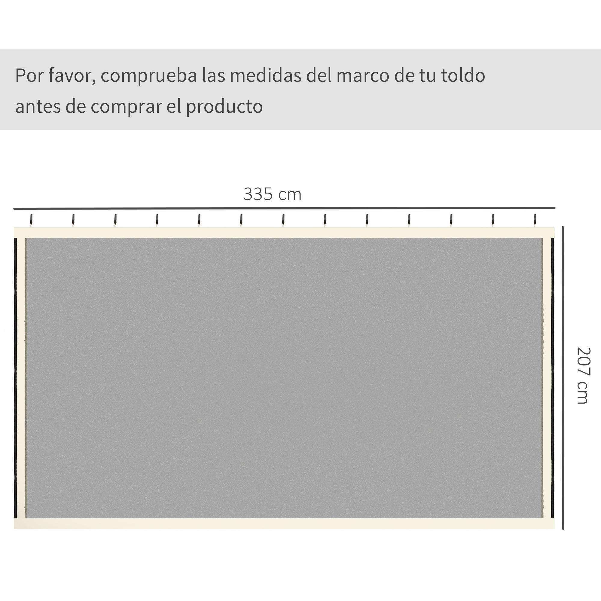 4 Painéis de Rede Mosquiteira para Tenda 335x207 cm Preto Outsunny 3/7