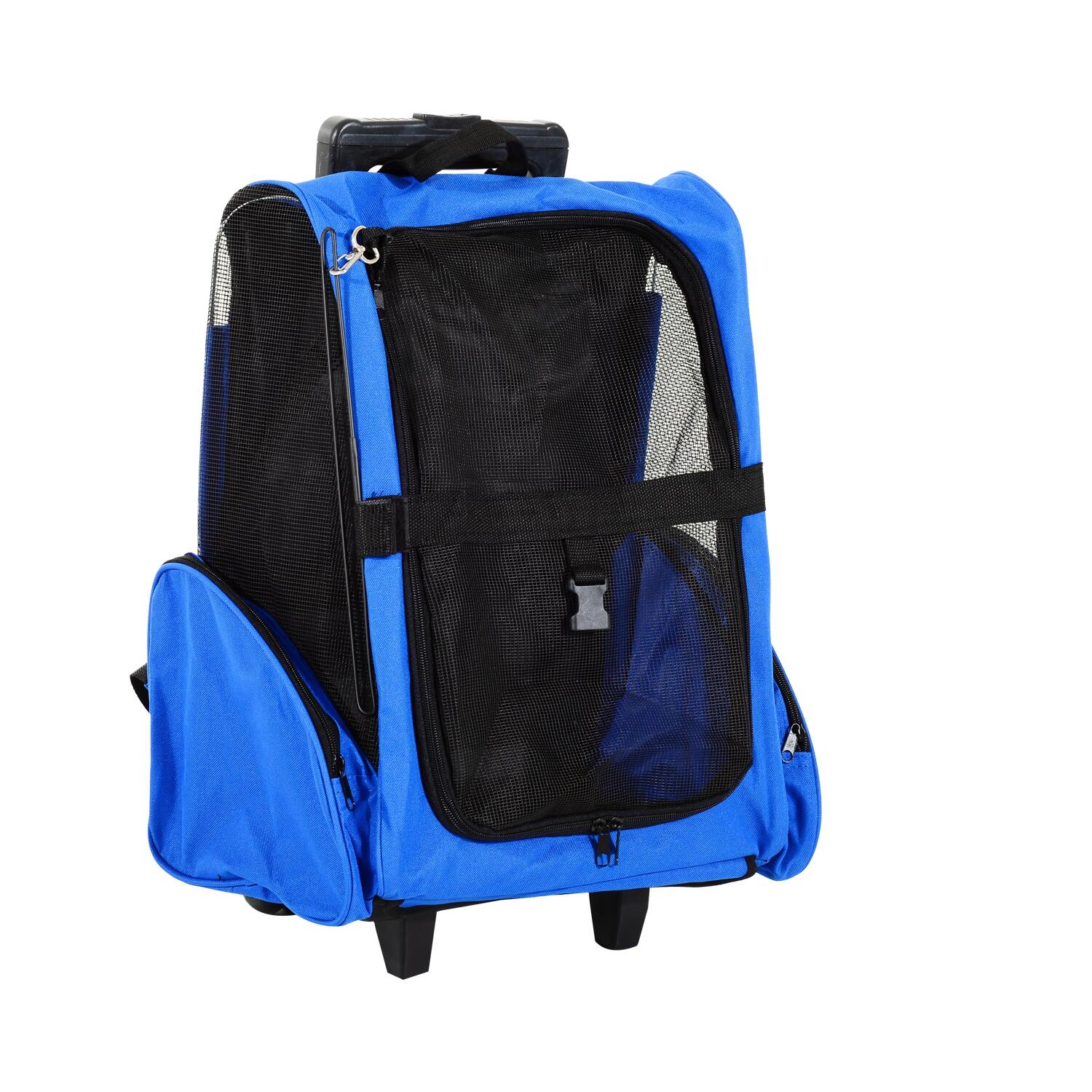Transportadora Animais de Estimação 42x25x55cm Azul PawHut 2/7
