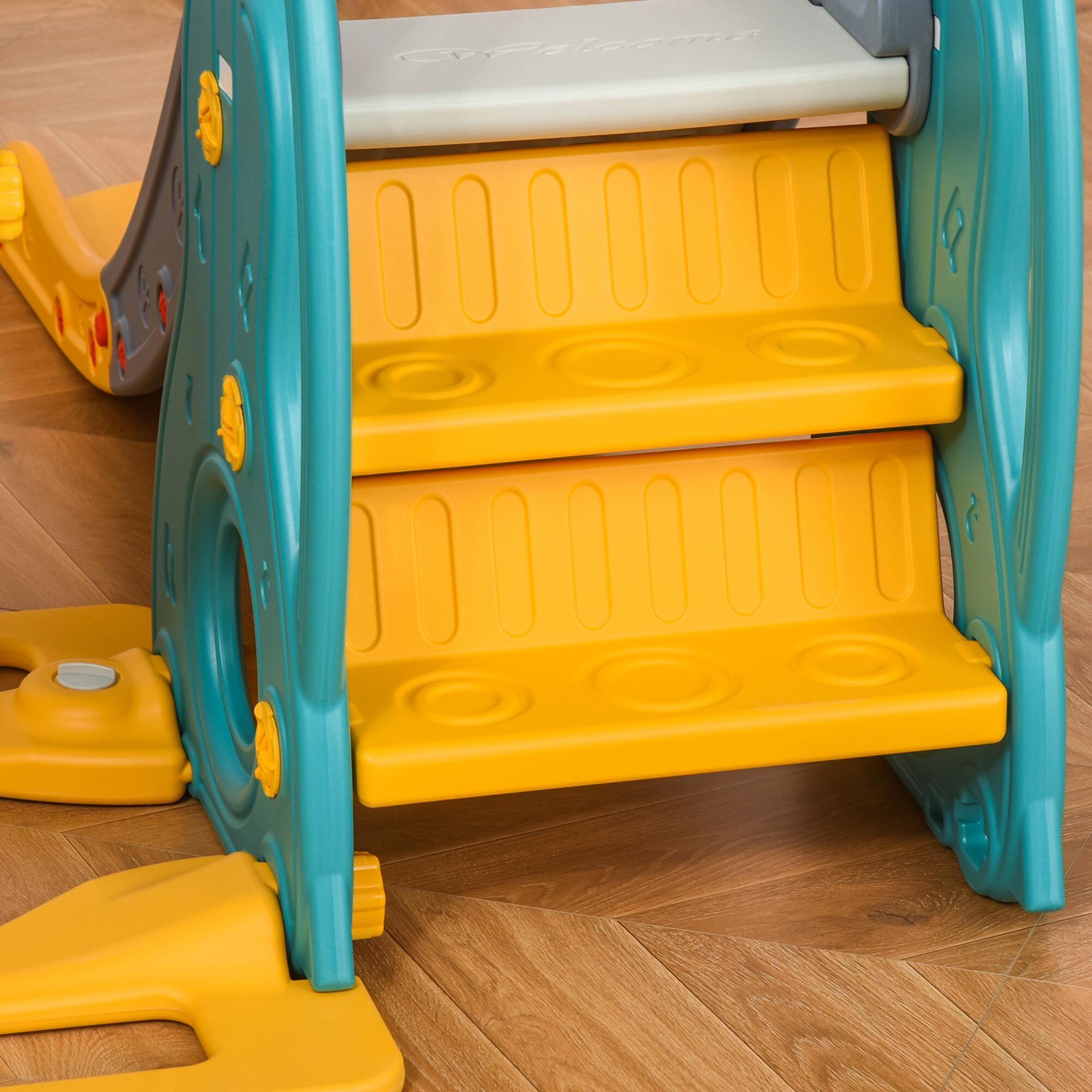 Columpio Tobogán para Niños HOMCOM 152x149x107 cm Multicolor 4/8