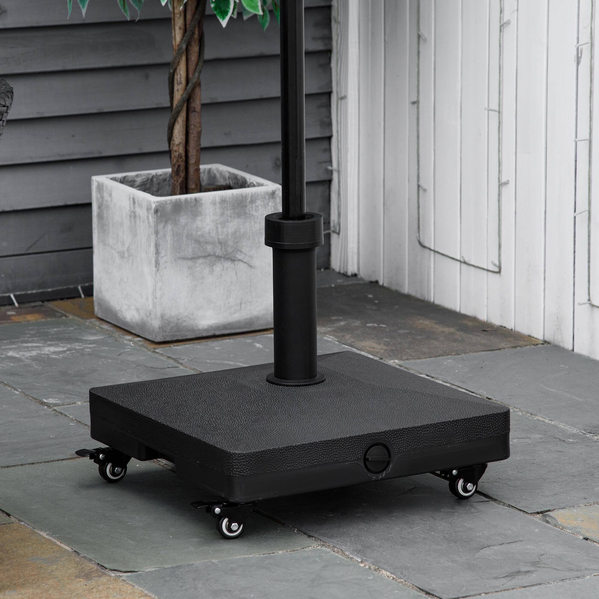 Base de Sombrilla Outsunny 45x45x39 cm Negro 2/7