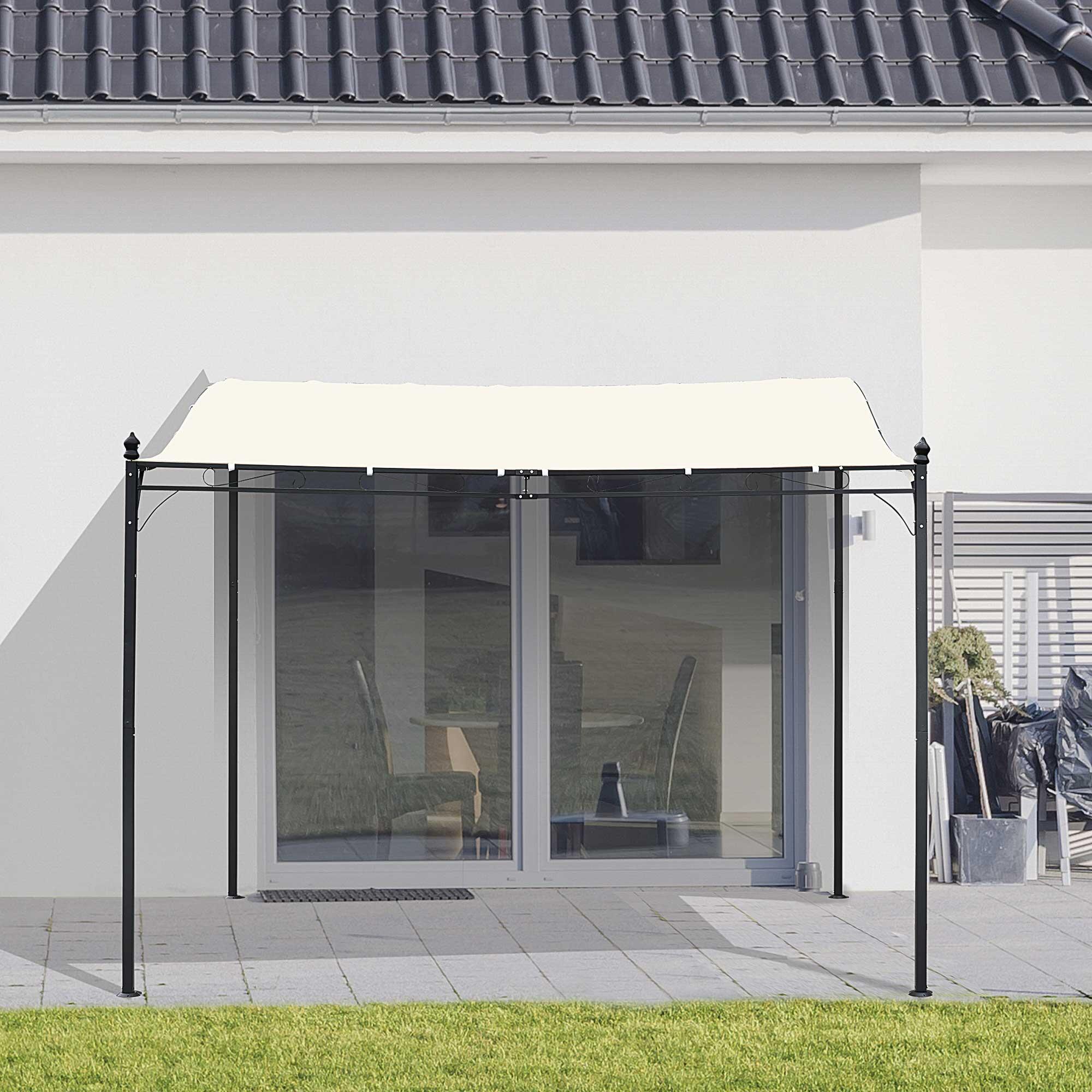 Pérgola de Evento Deportivo Outsunny 297x297x250 cm Crema 2/7