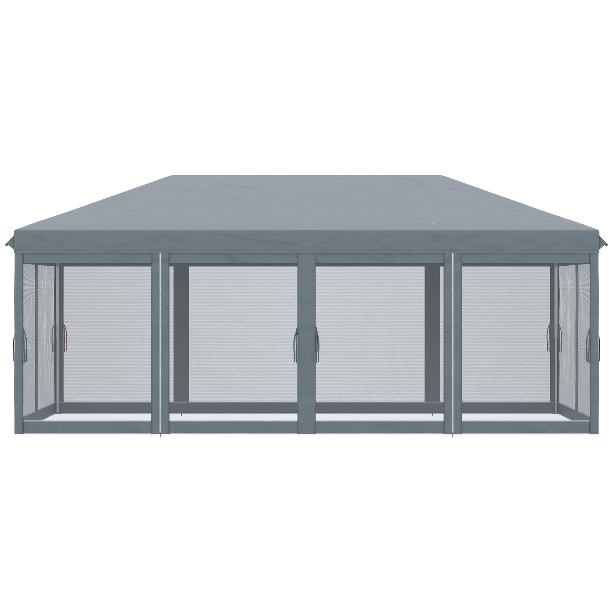 Tenda dobrável 585x295x270 cm cinzento Outsunny 6/7
