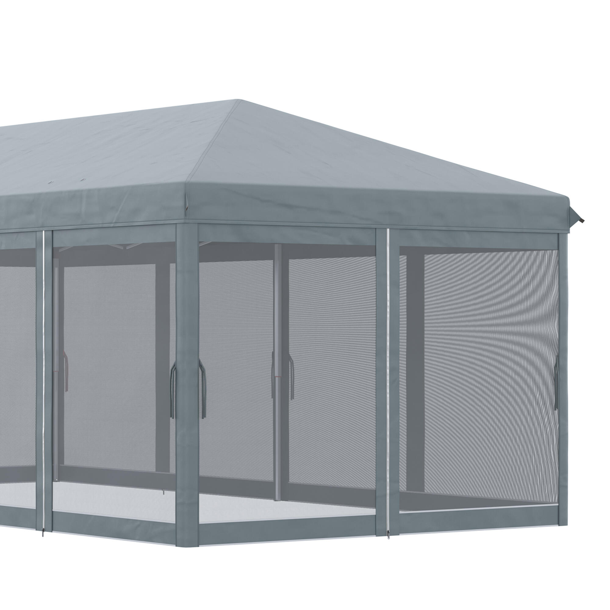 Tenda dobrável 585x295x270 cm cinzento Outsunny 7/7