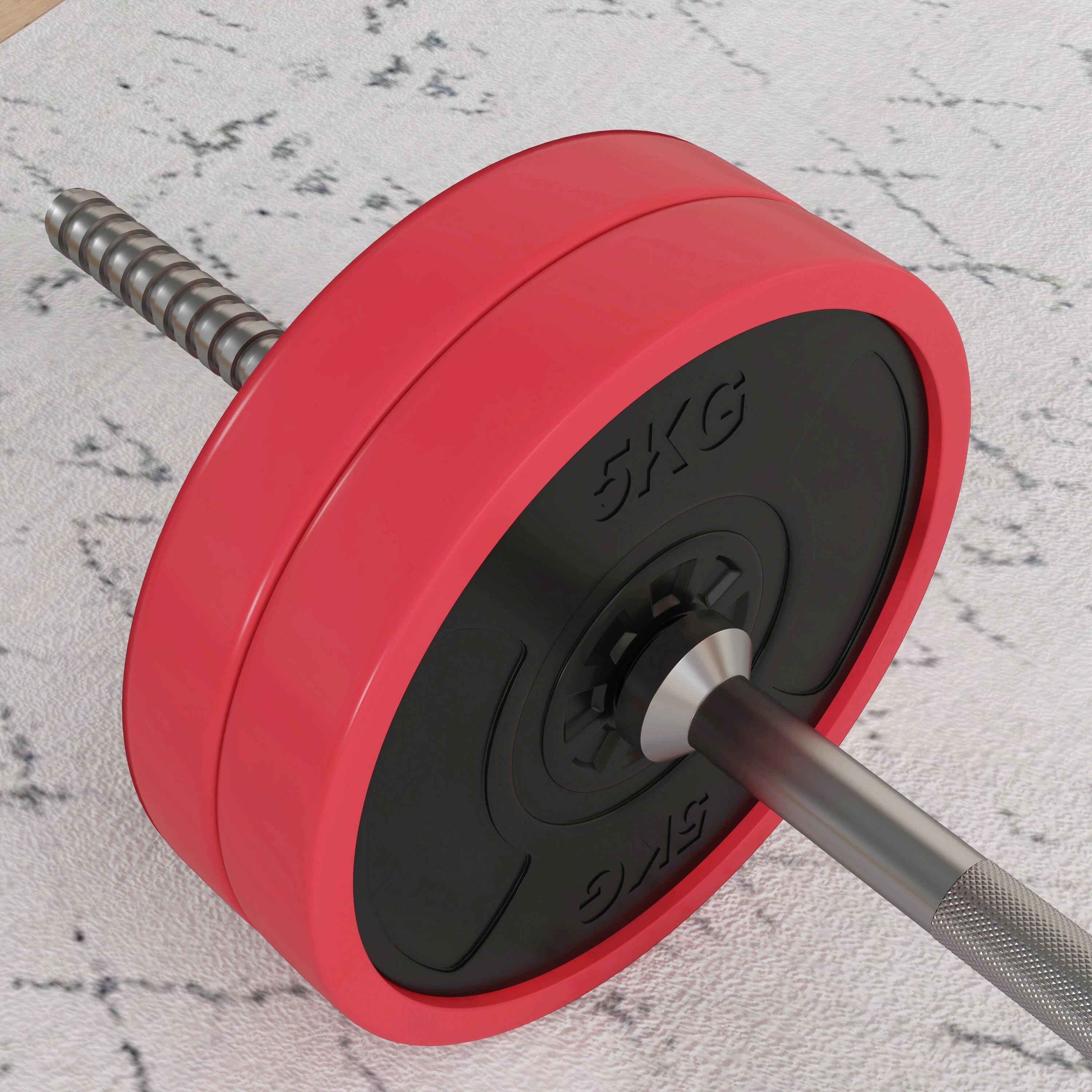 Juego de Mancuernas SPORTNOW 170x26x26 cm Rojo 4/7