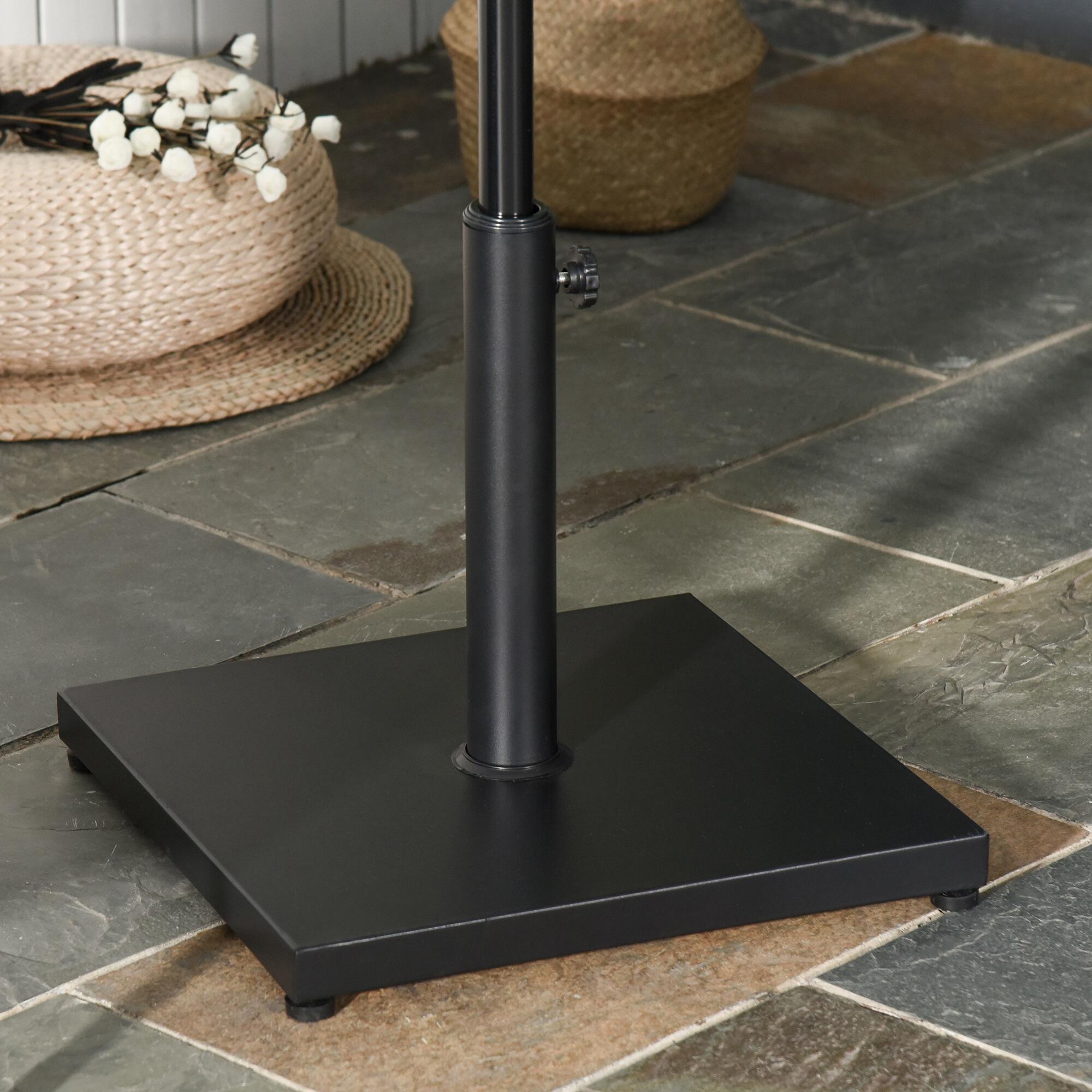 Base para Parasol Outsunny 45x45x39cm Negro 2/7
