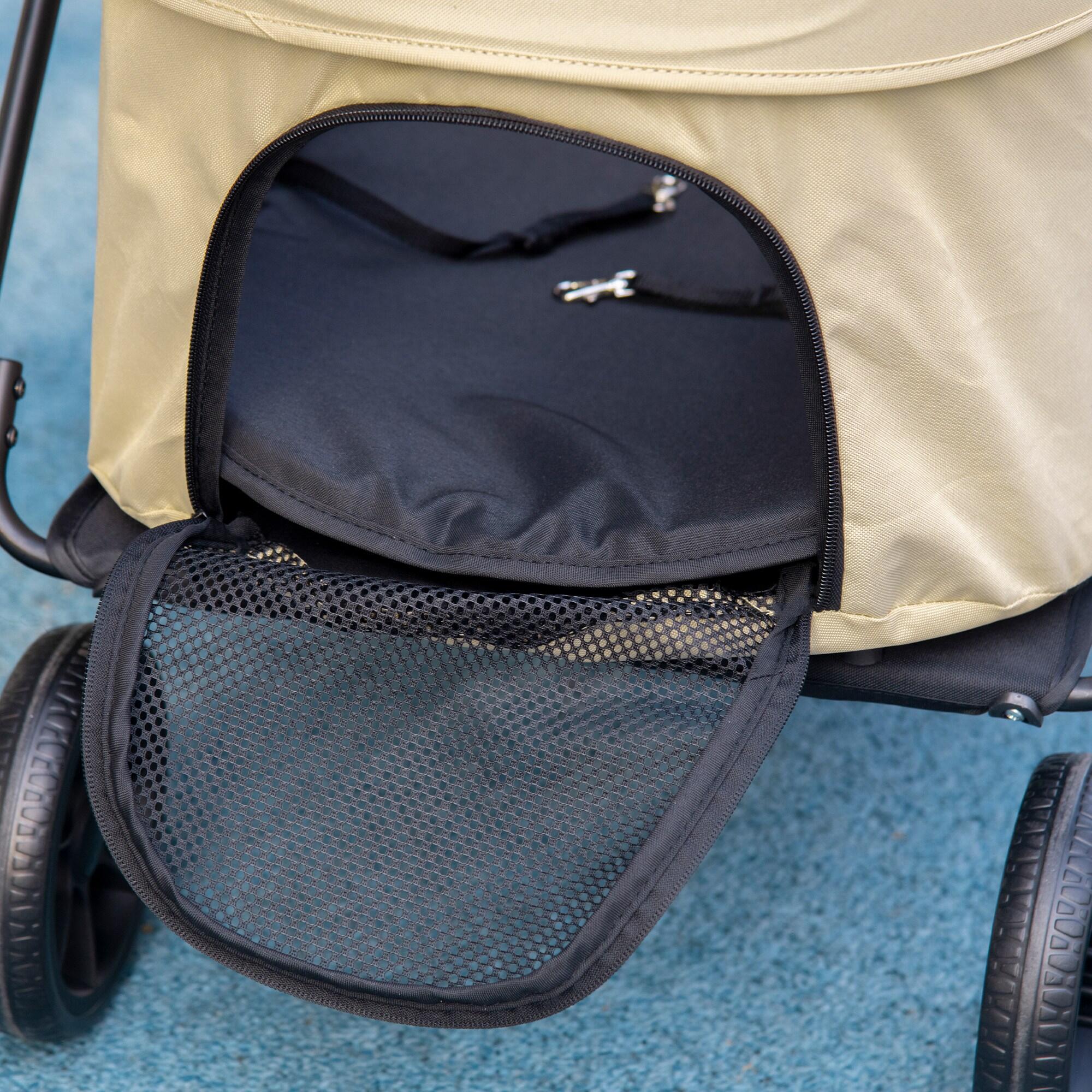 Carrito para Perros PawHut 81x68x98.5 cm Caqui 5/7