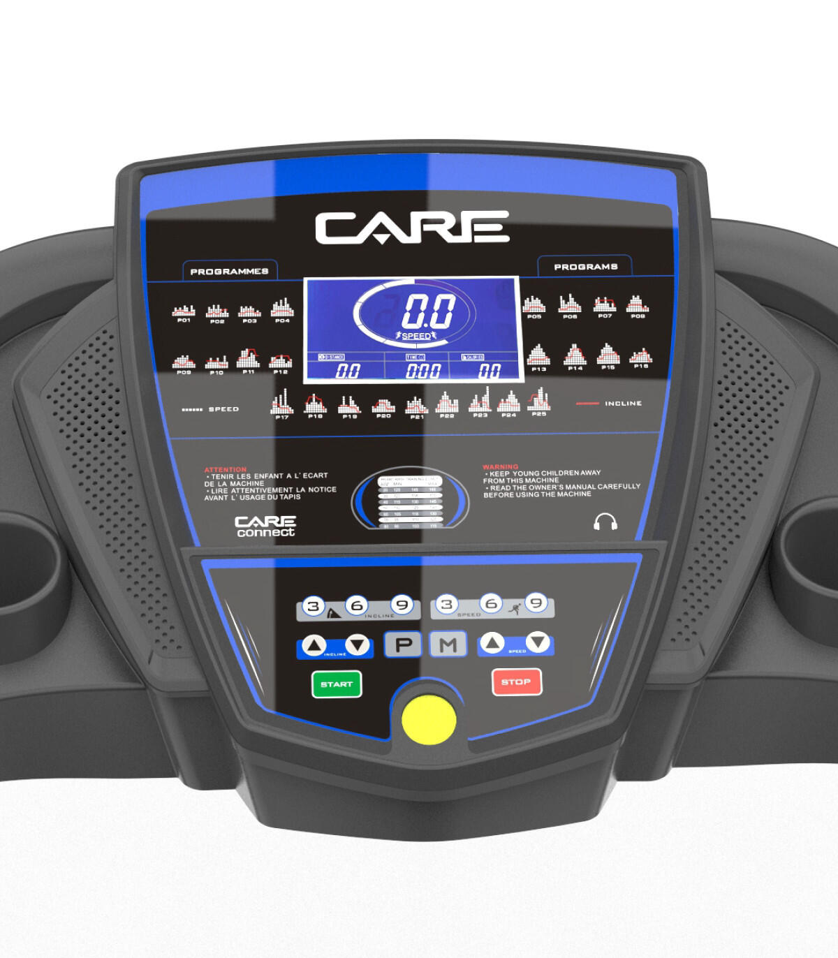 Tapis de course Connecté CARE - CT-5584-3 - 18km/h - Kinomap 4/8