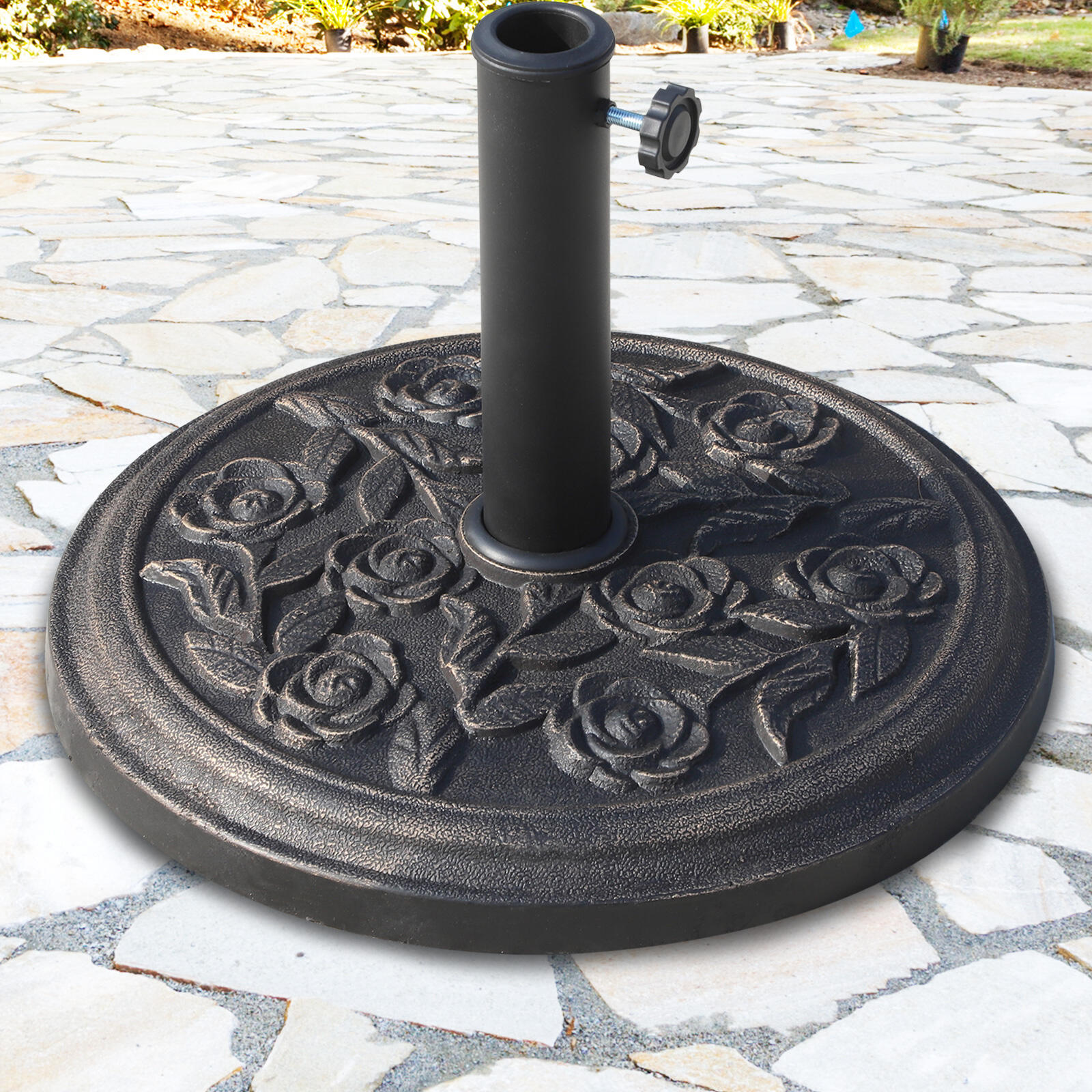 Base de Sombrilla Outsunny Ø45.5x31 cm Bronce 2/7