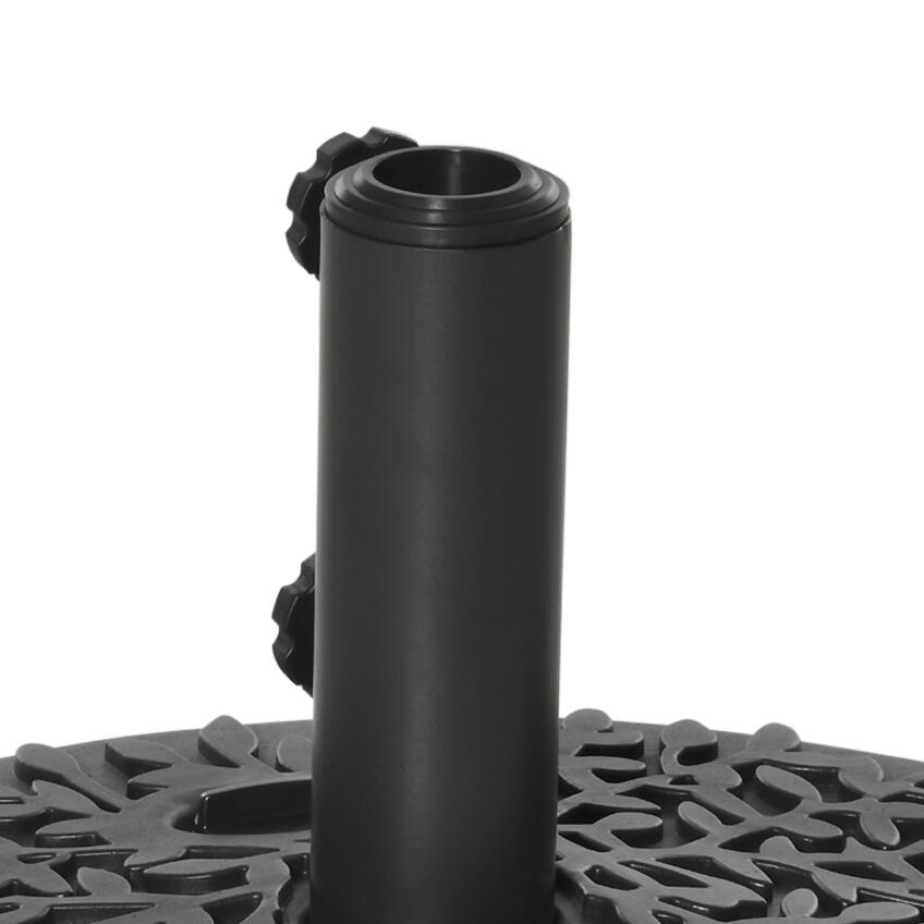 Base de Pared para Sombrilla Outsunny 50x31x18 cm Negro 4/7