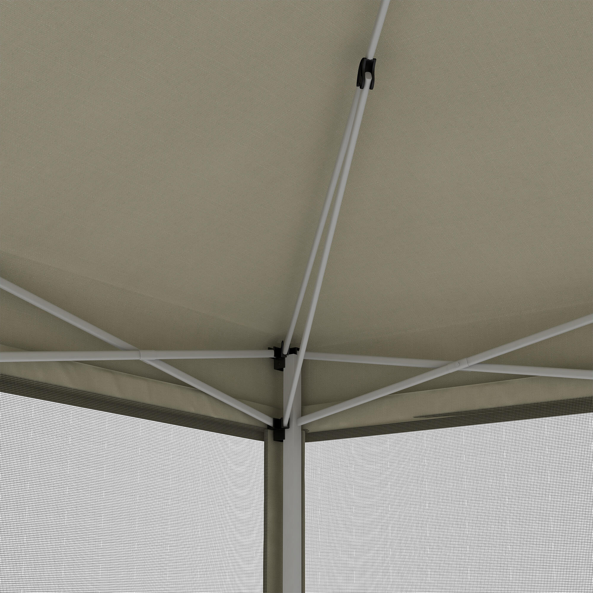 Carpa eventos deportivos  Outsunny 297x297x255 cm beige 4/5